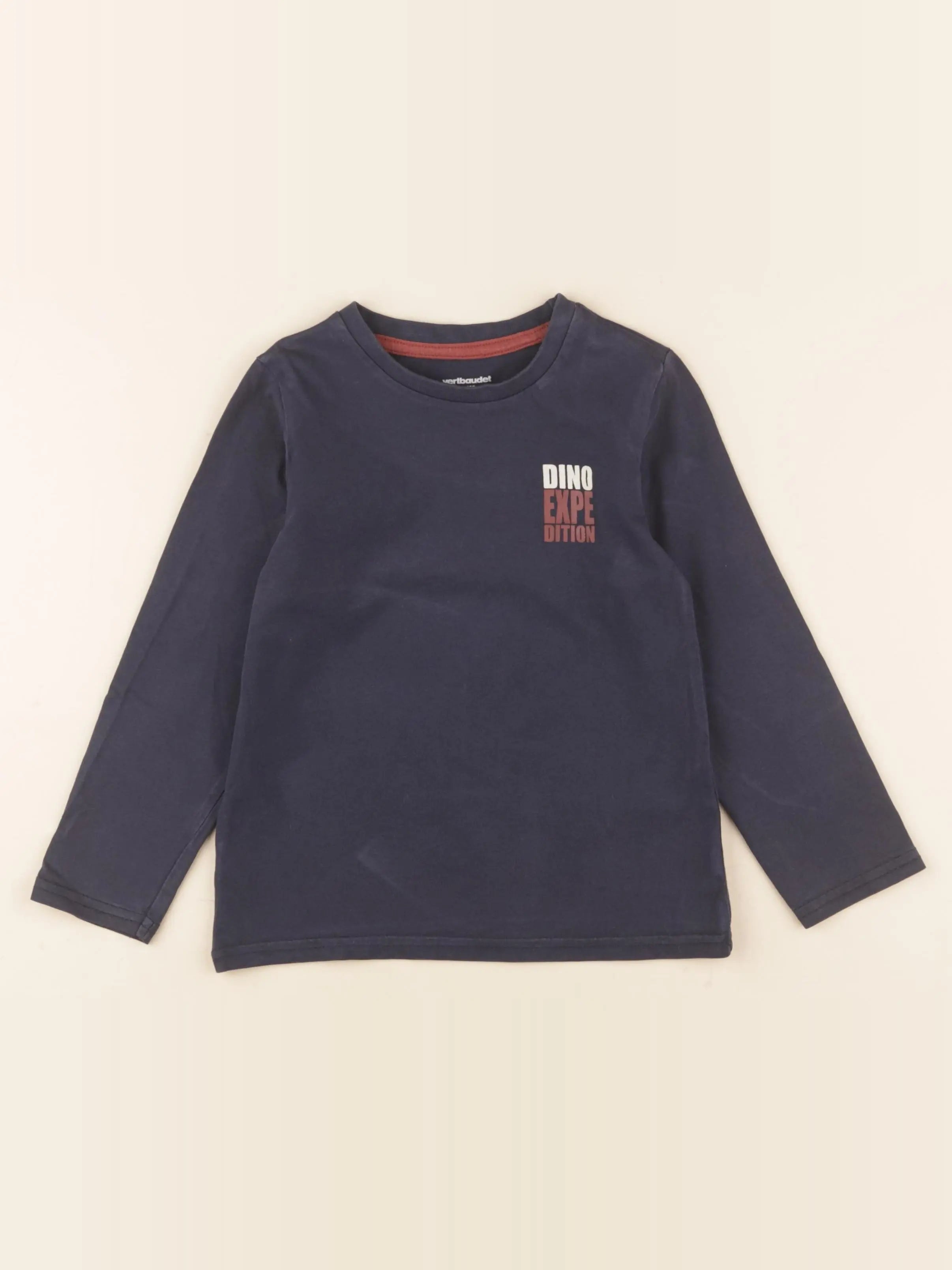 Vertbaudet - tee-shirt bleu - 5 ans