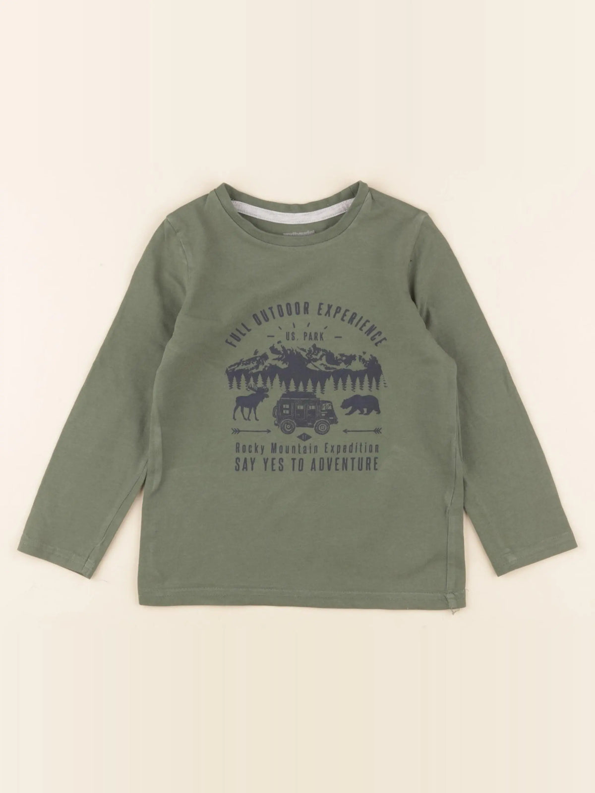Vertbaudet - tee-shirt vert - 4 ans
