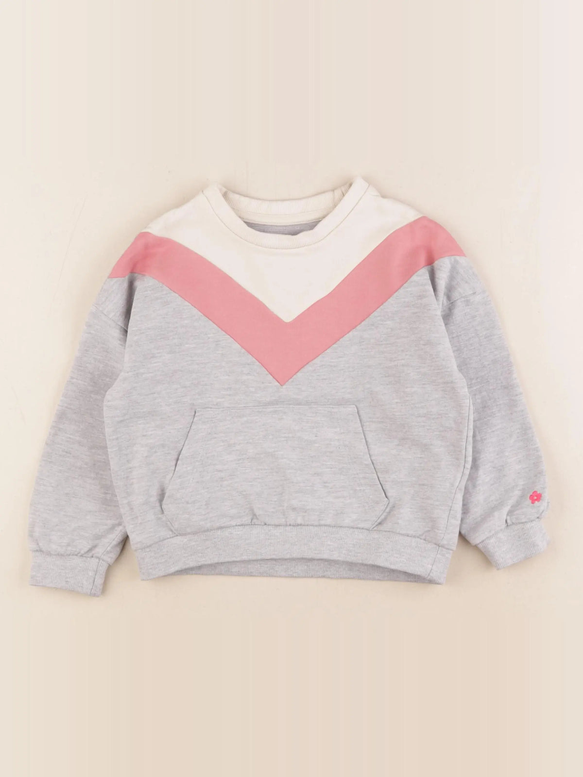 Vertbaudet - sweat multicolore - 4 ans