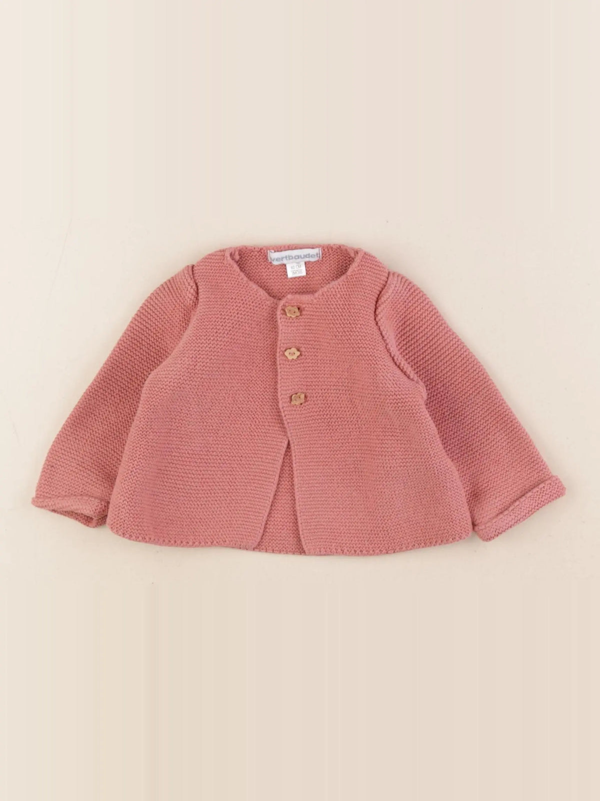 Vertbaudet - gilet rose - 3 mois