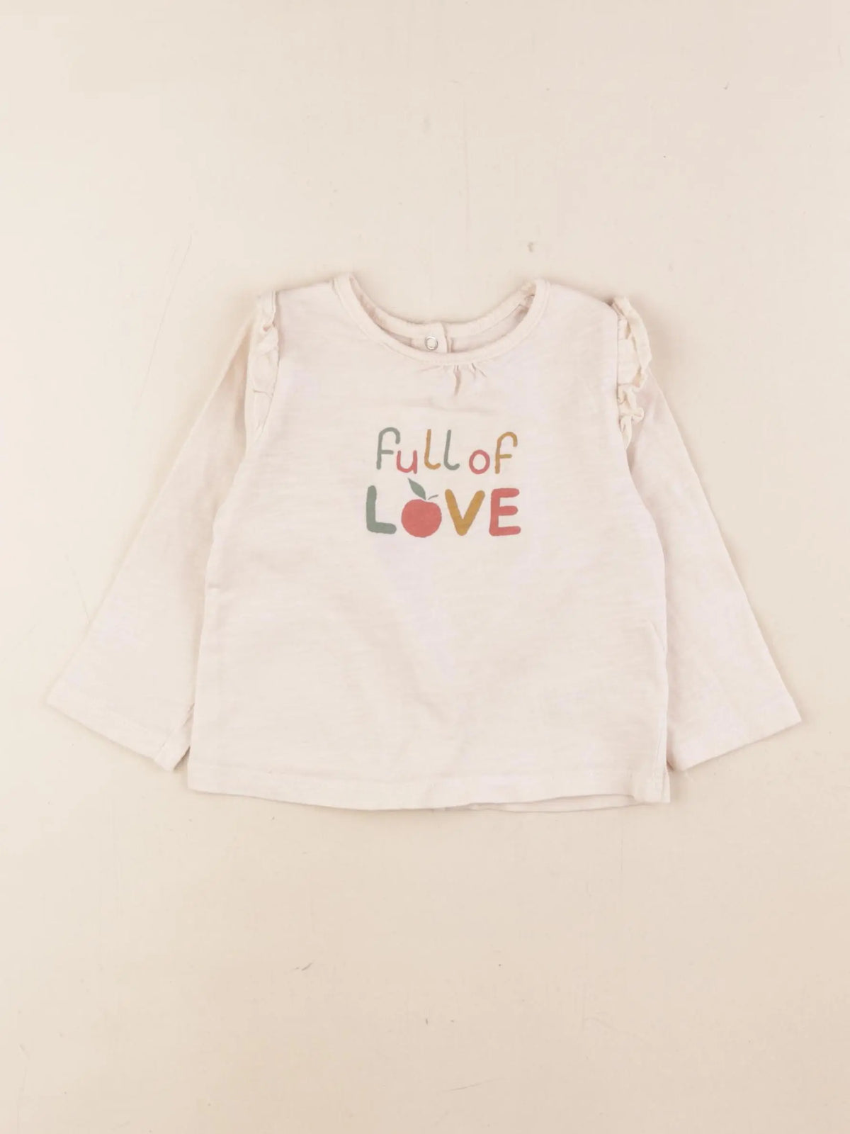 Vertbaudet - tee-shirt beige - 9 mois