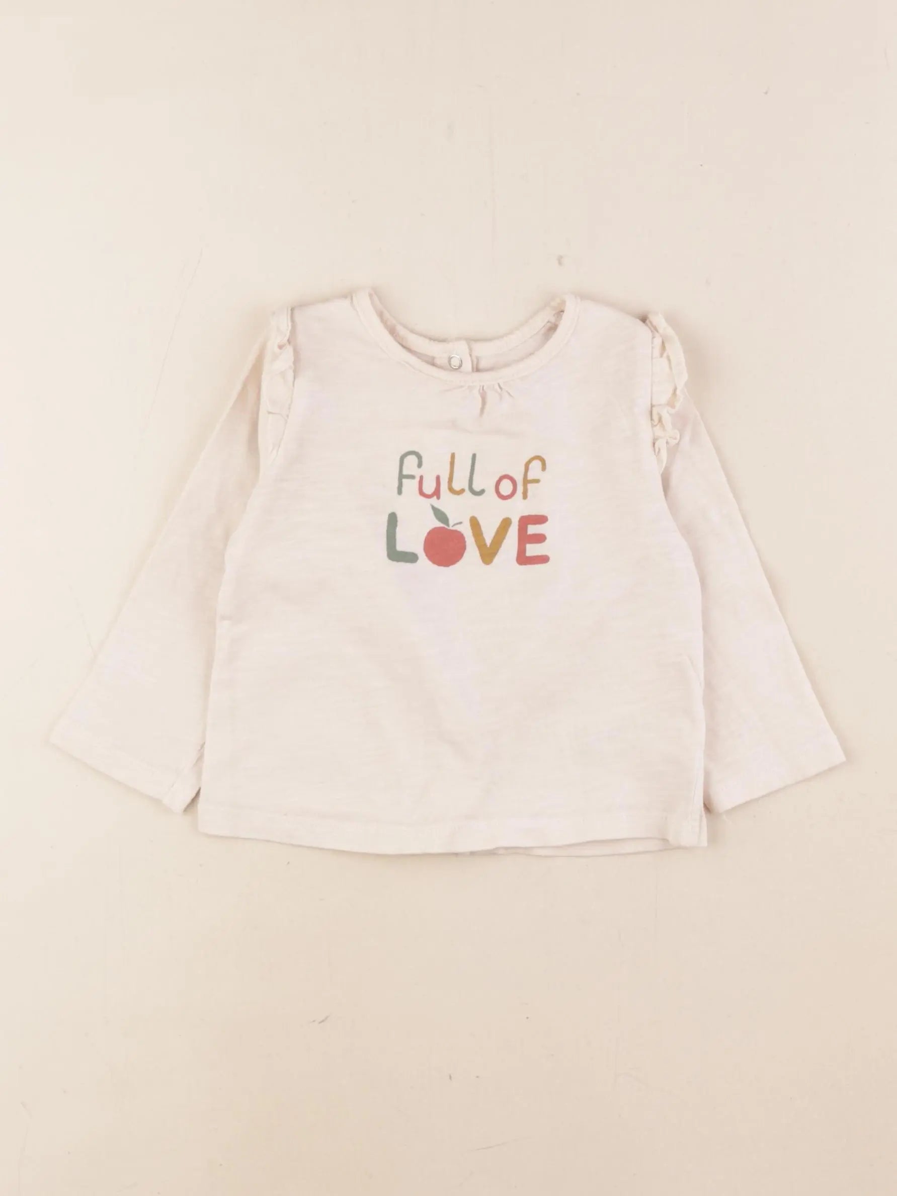 Vertbaudet - tee-shirt beige - 9 mois