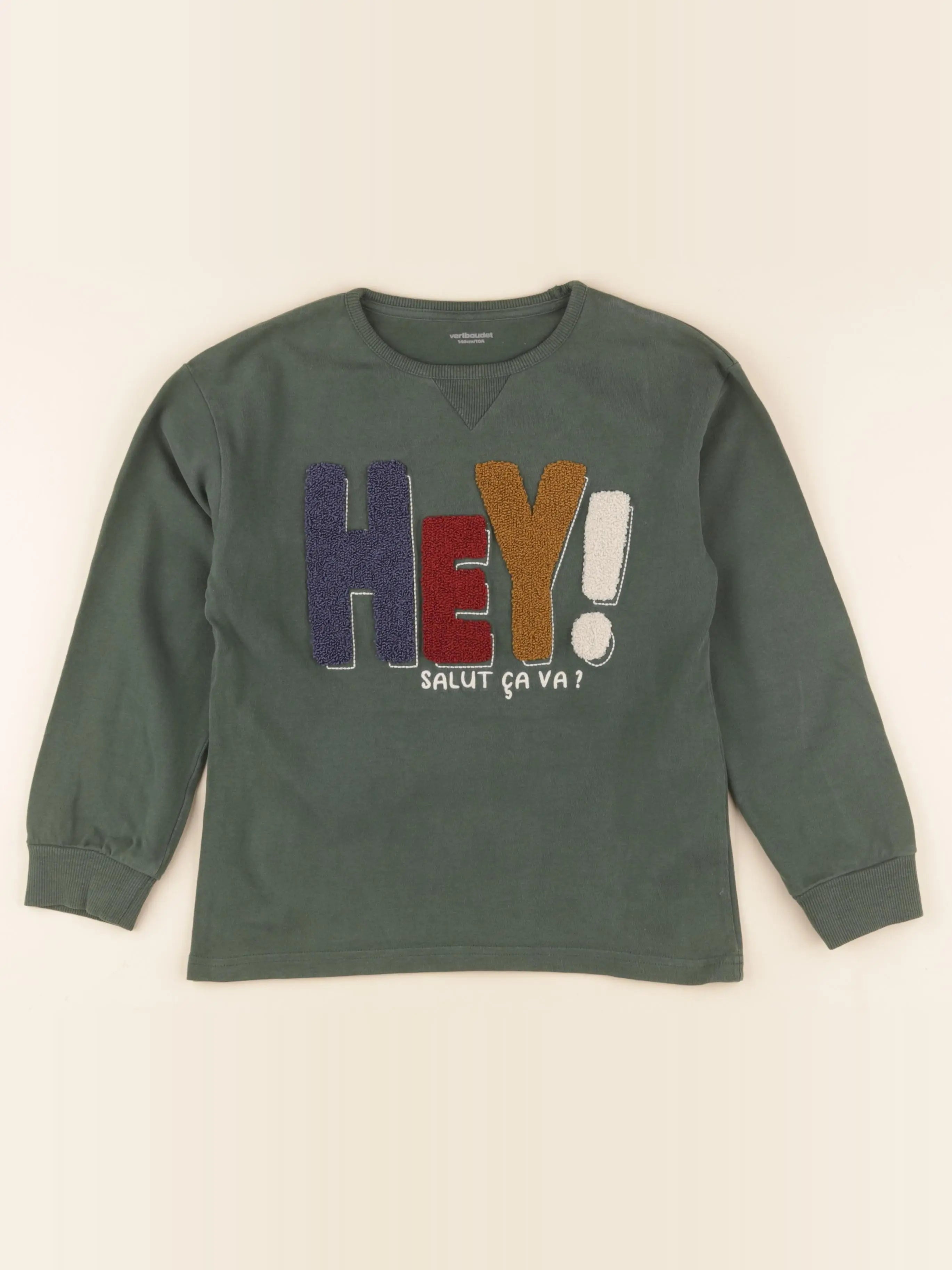 Vertbaudet - tee-shirt vert - 10 ans