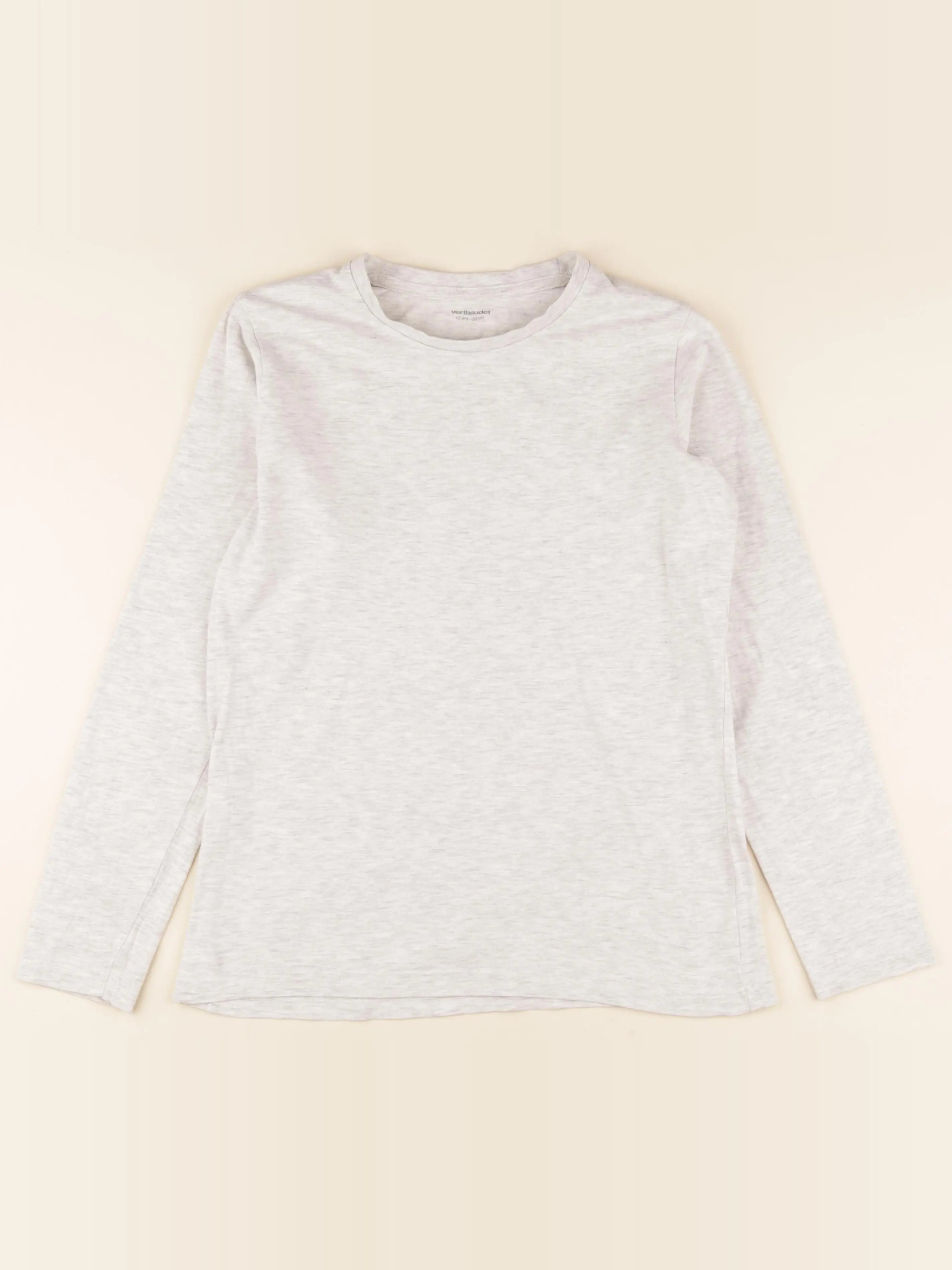 Vertbaudet - tee-shirt beige - 12 ans