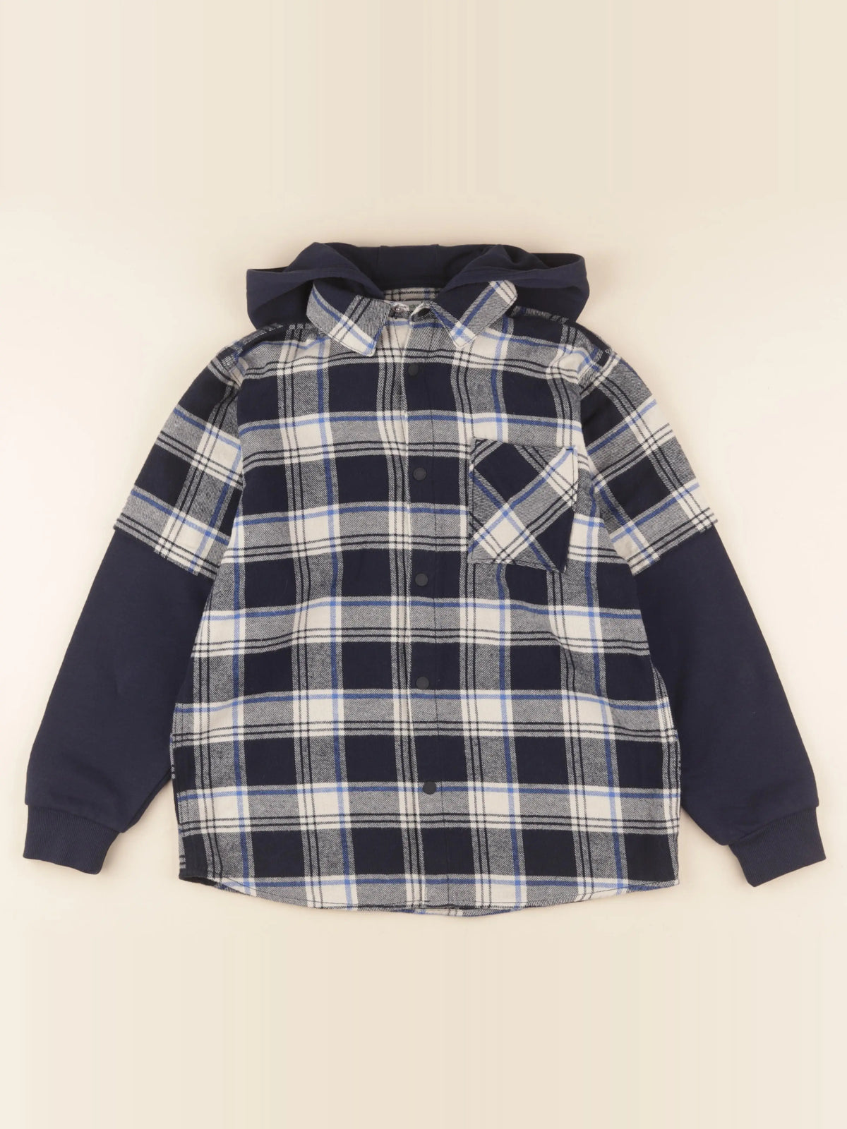 Vertbaudet - chemise bleu, blanc - 12 ans