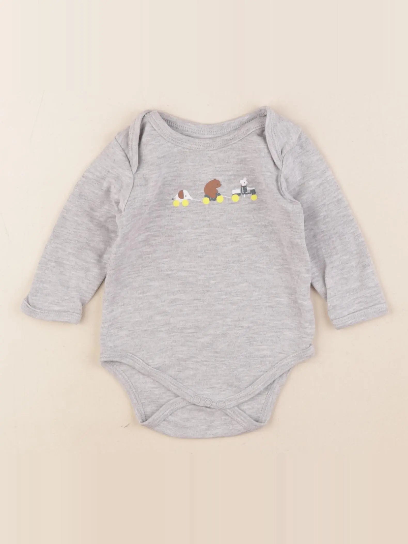 Vertbaudet - body gris - 6 mois