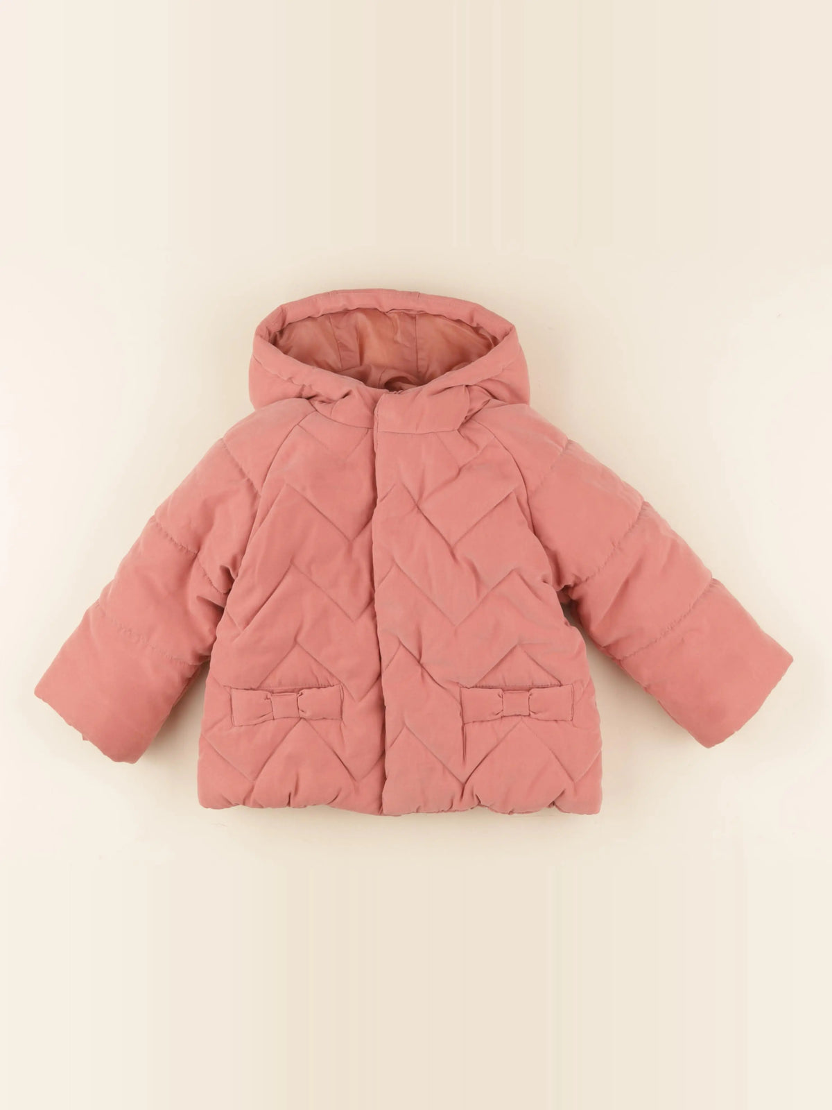 Vertbaudet - doudoune avec doublure amovible rose - 2 ans