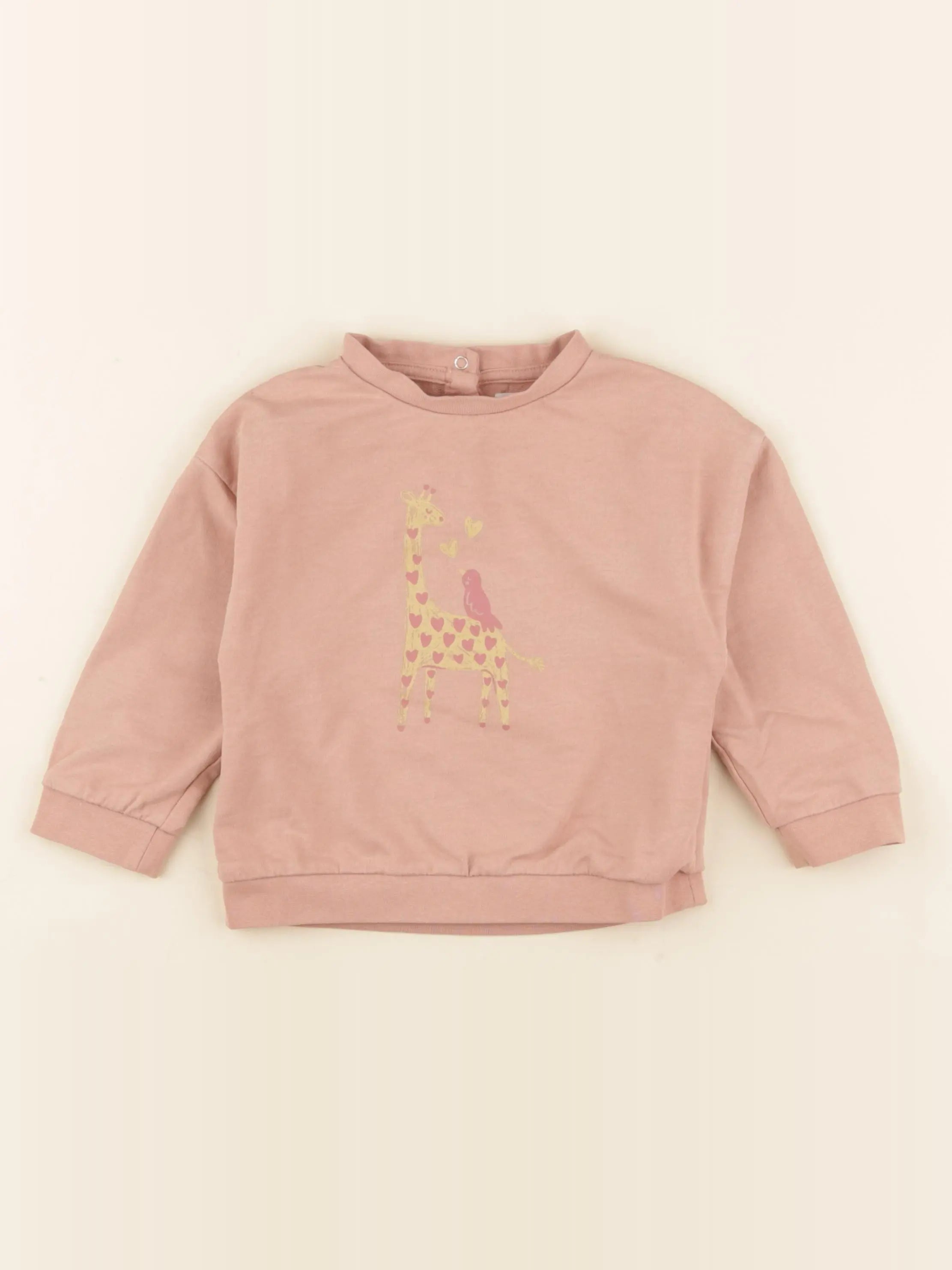 Vertbaudet - sweat rose - 2 ans