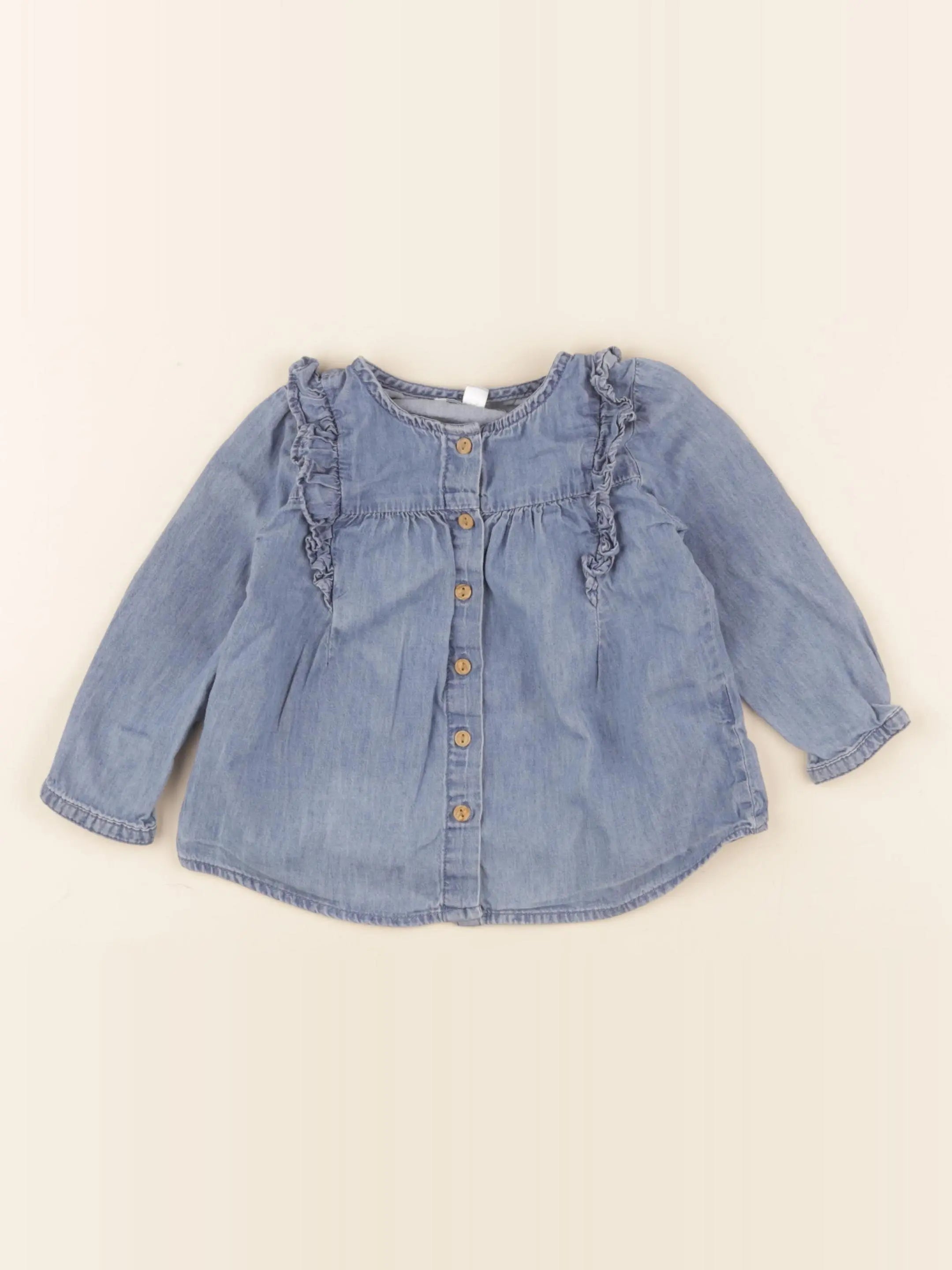 Vertbaudet - blouse bleu - 18 mois