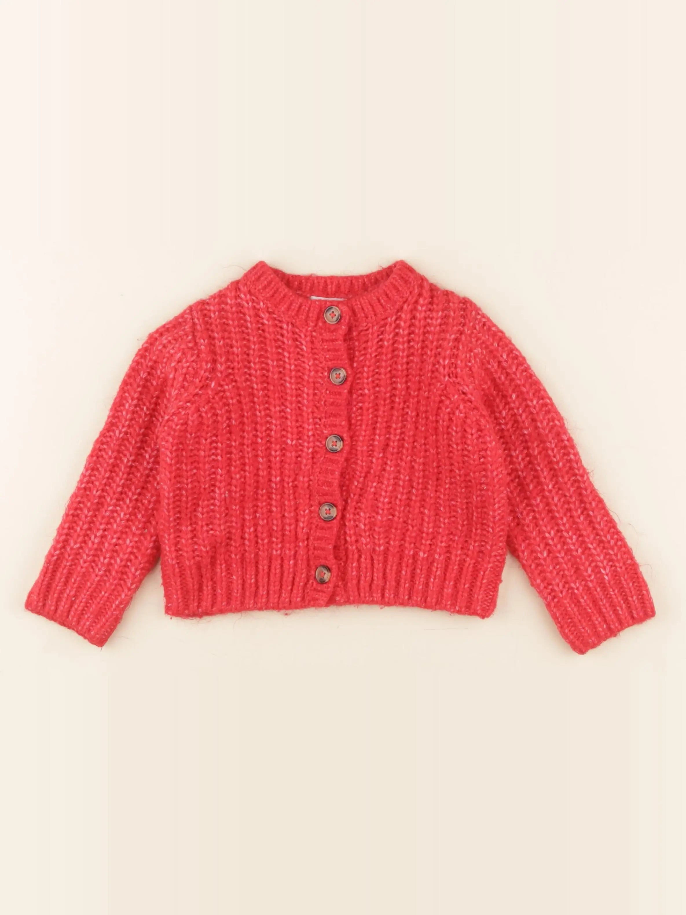 Vertbaudet - gilet rouge - 2 ans