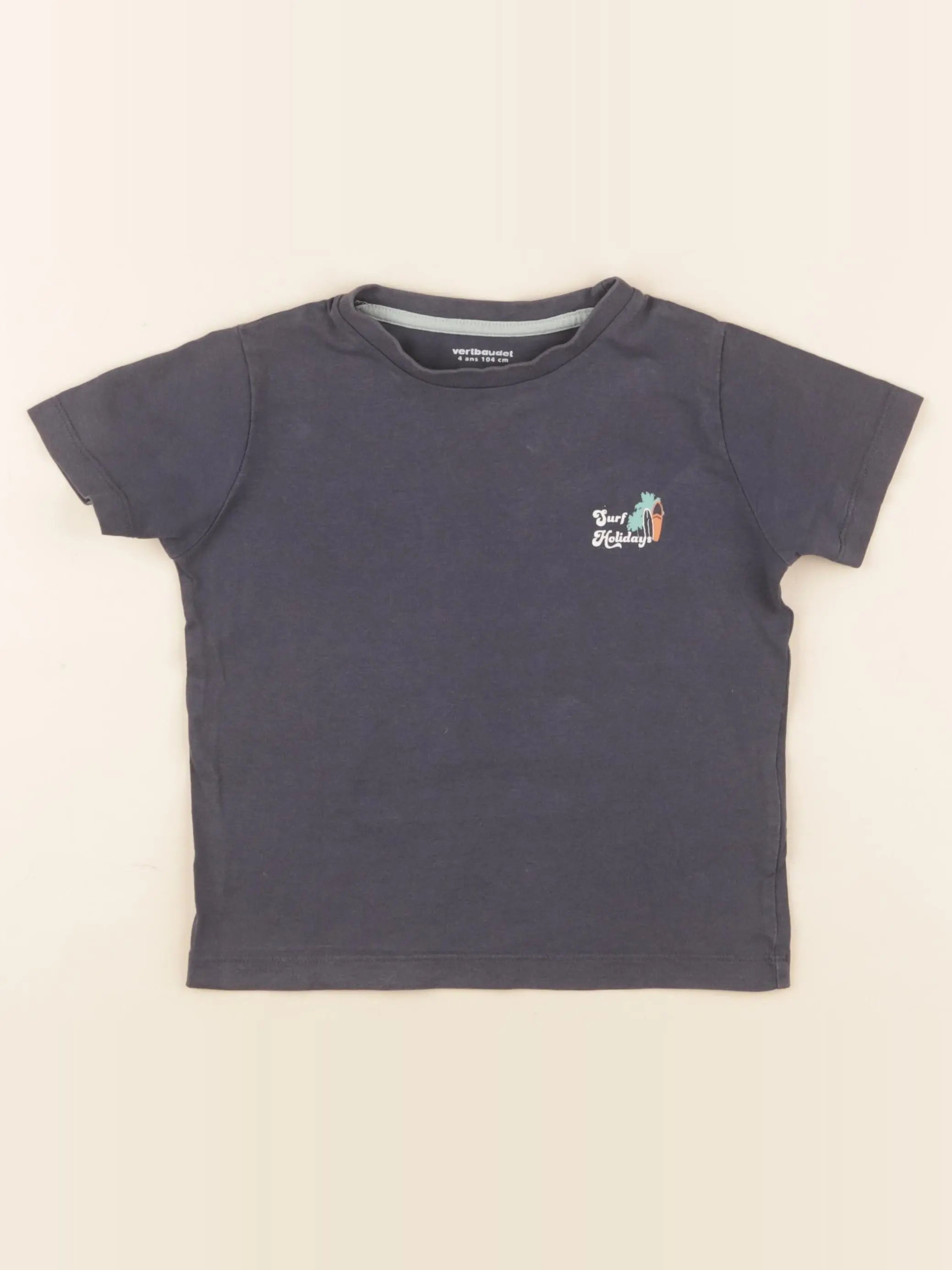 Vertbaudet - tee-shirt gris - 4 ans