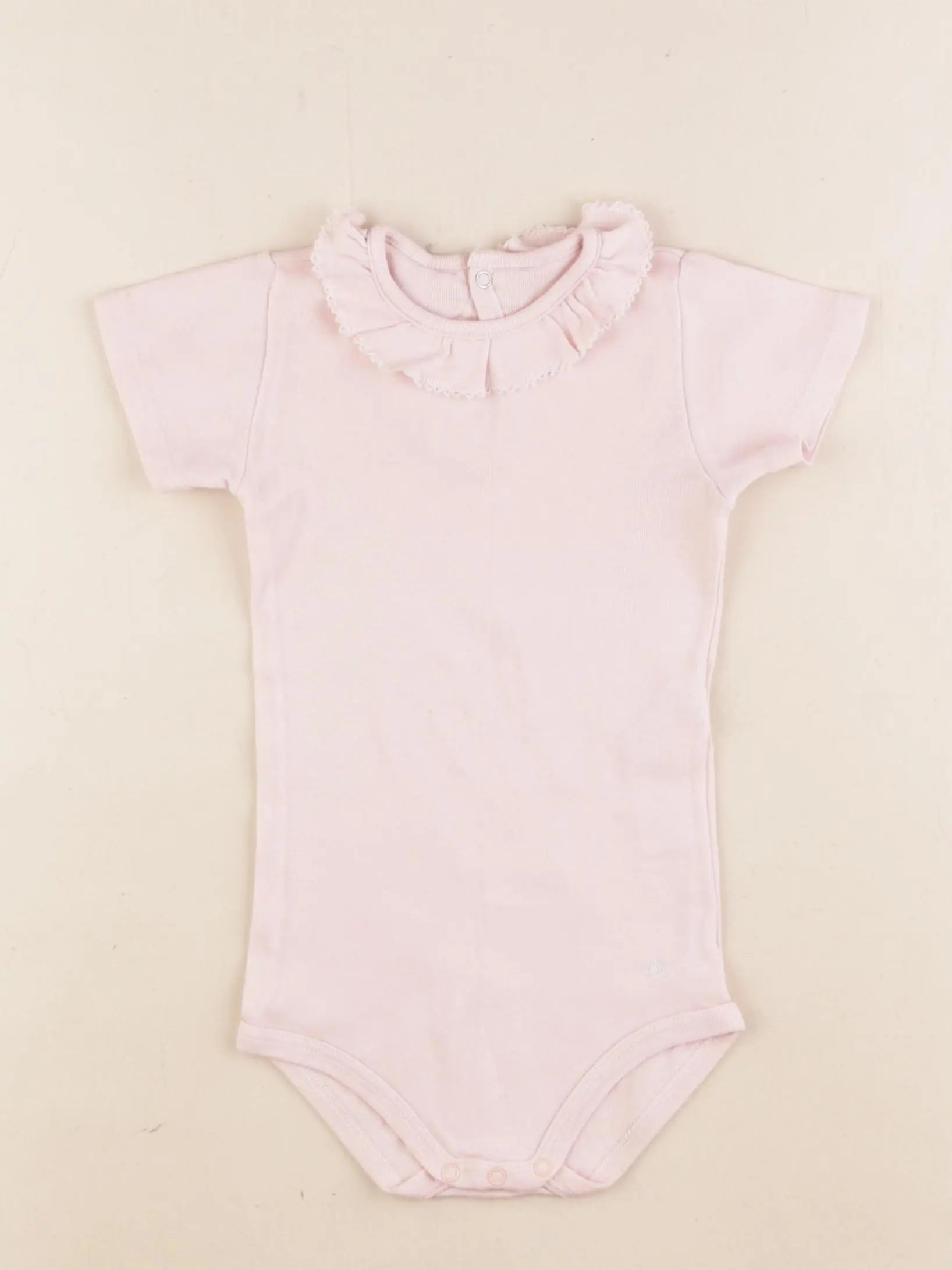 Petit Bateau - body à col rose - 18 mois