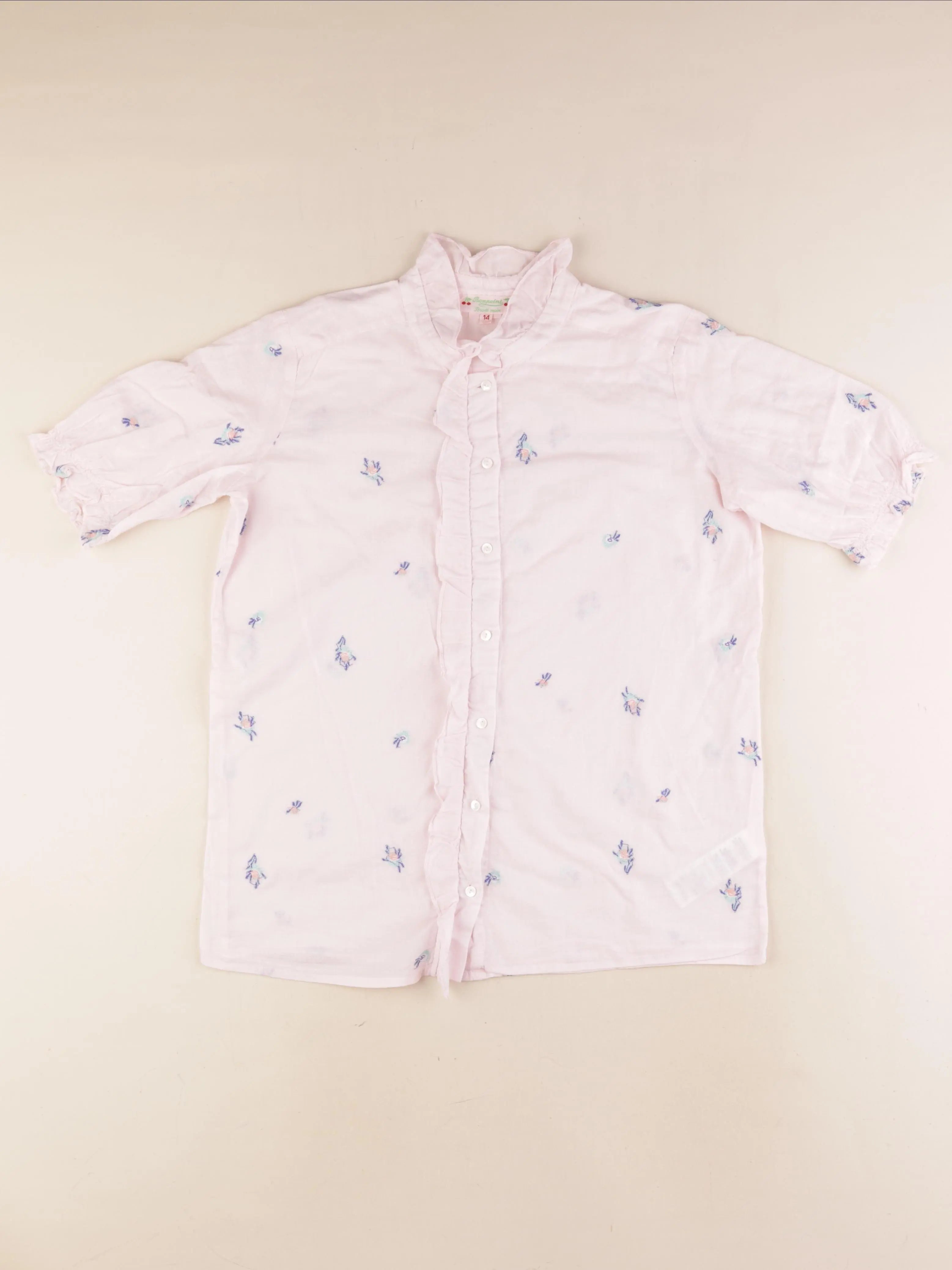 Bonpoint - chemise rose - 14 ans