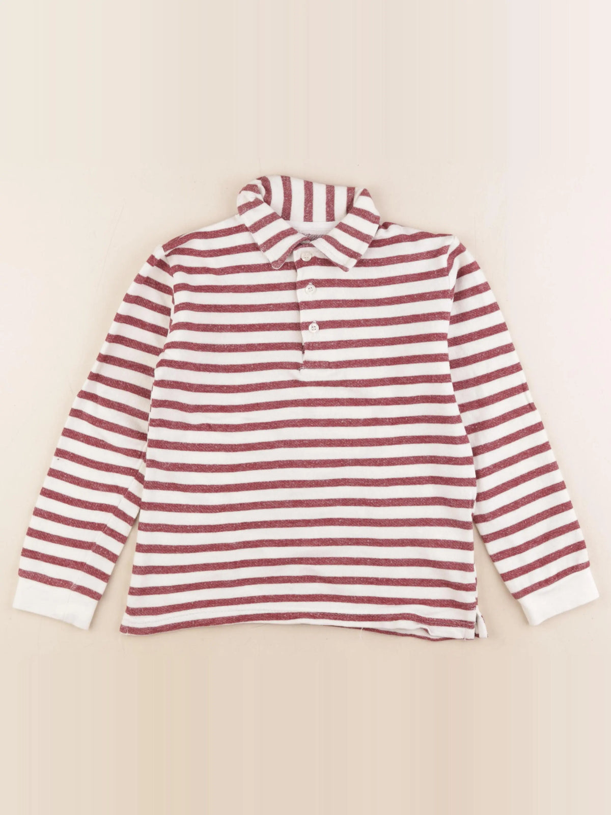 Monoprix - sweat blanc, rouge - 8 ans