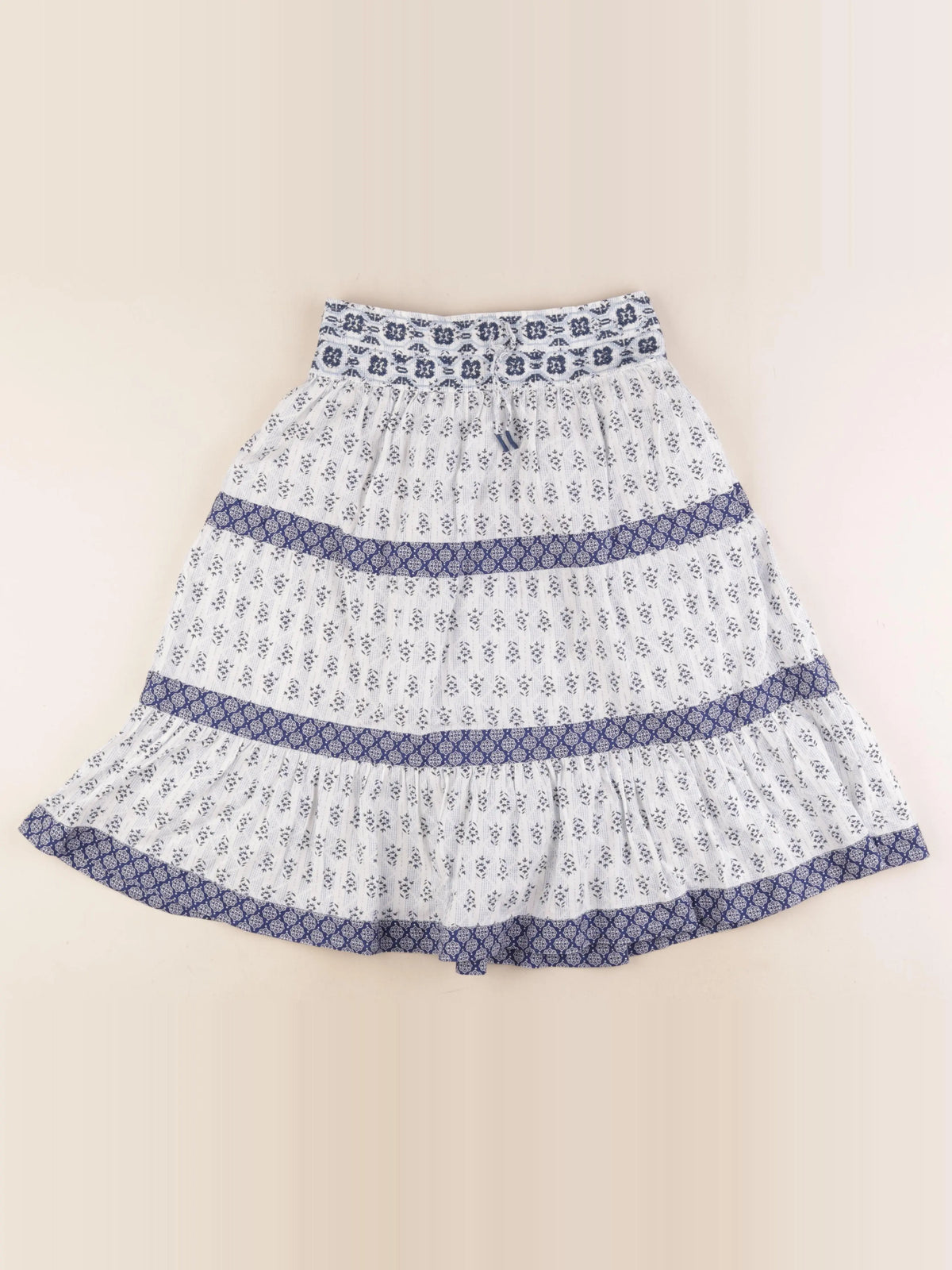 Zara - jupe bleu, blanc - 13/14 ans