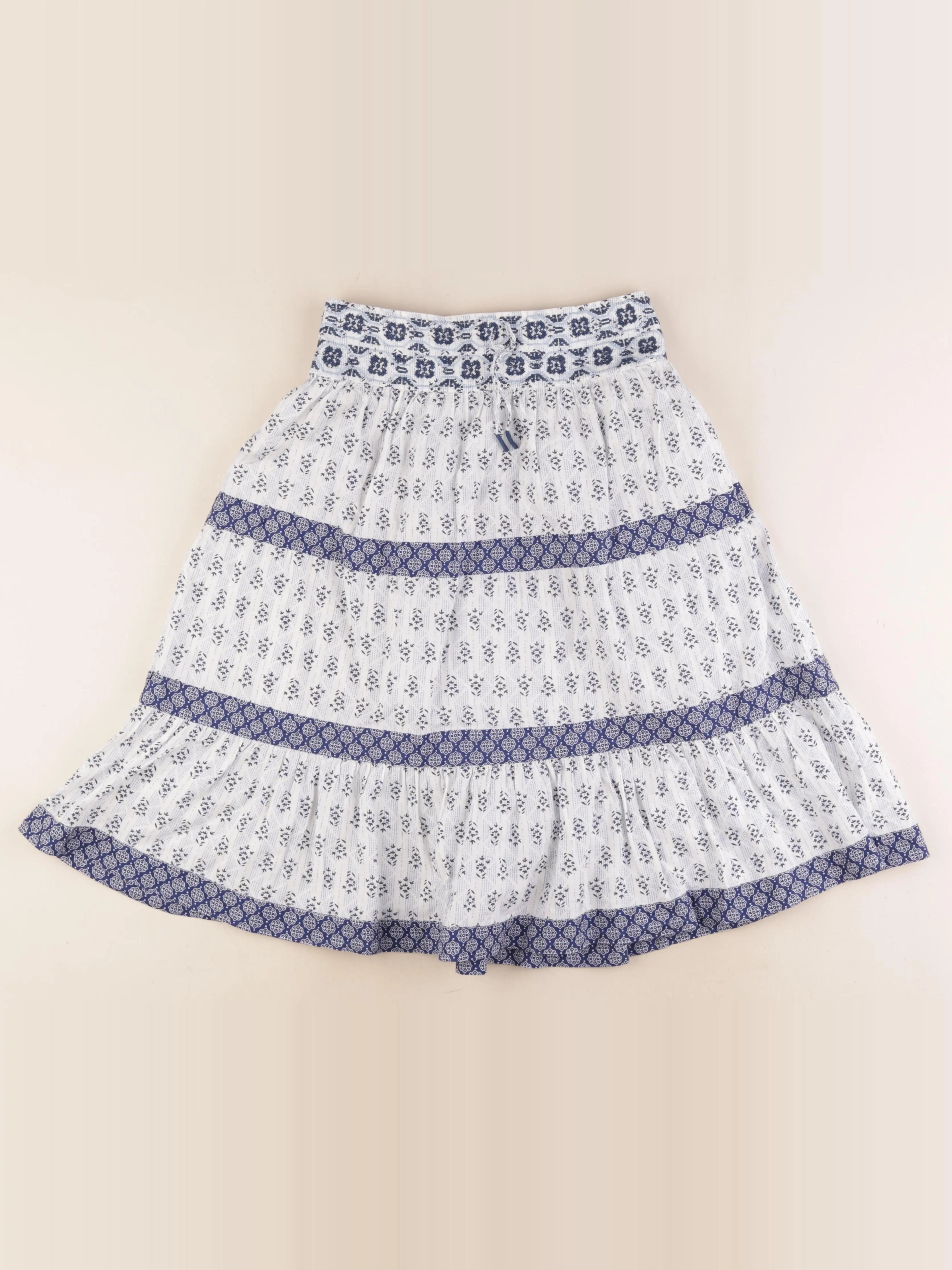 Zara - jupe bleu, blanc - 13/14 ans