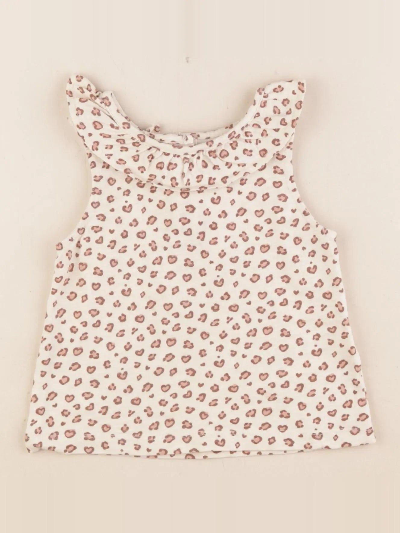 Vertbaudet - débardeur beige, marron - 18 mois