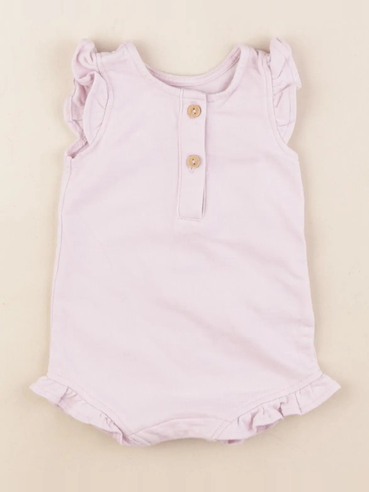 Vertbaudet - combinaison coton violet - 1 mois