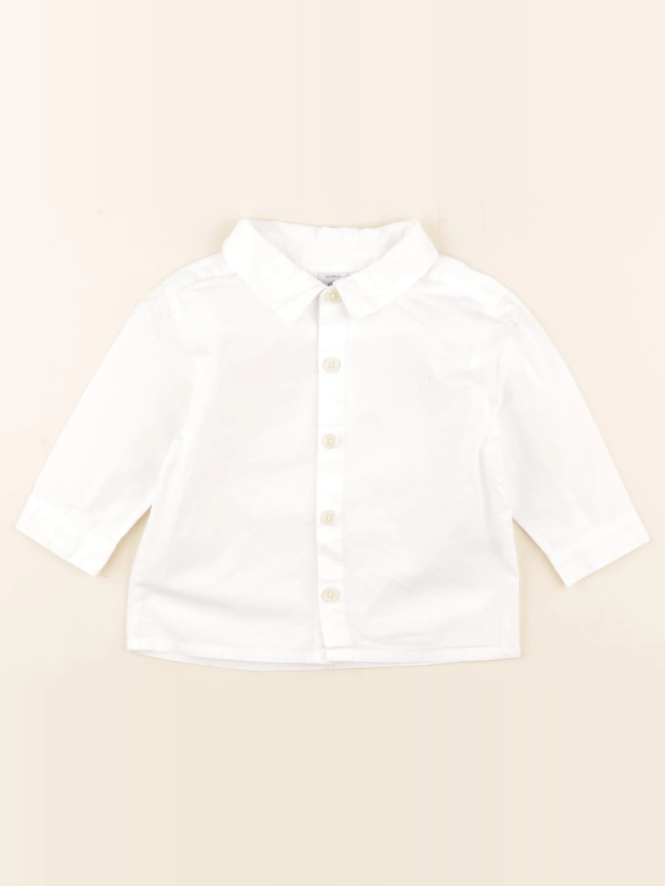 Petit Bateau - chemise blanc - 18 mois