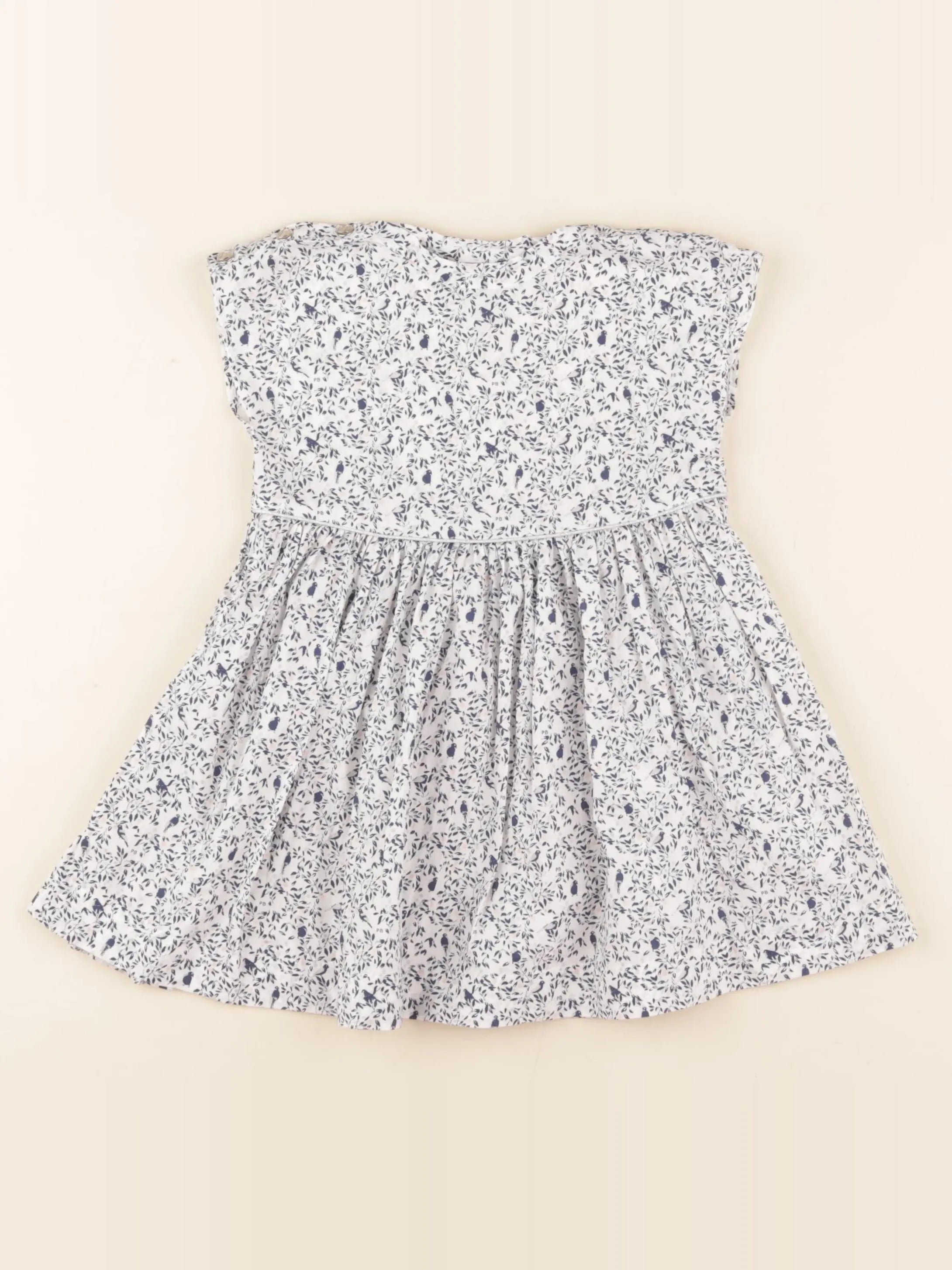 Petit Bateau - robe bleu - 18 mois