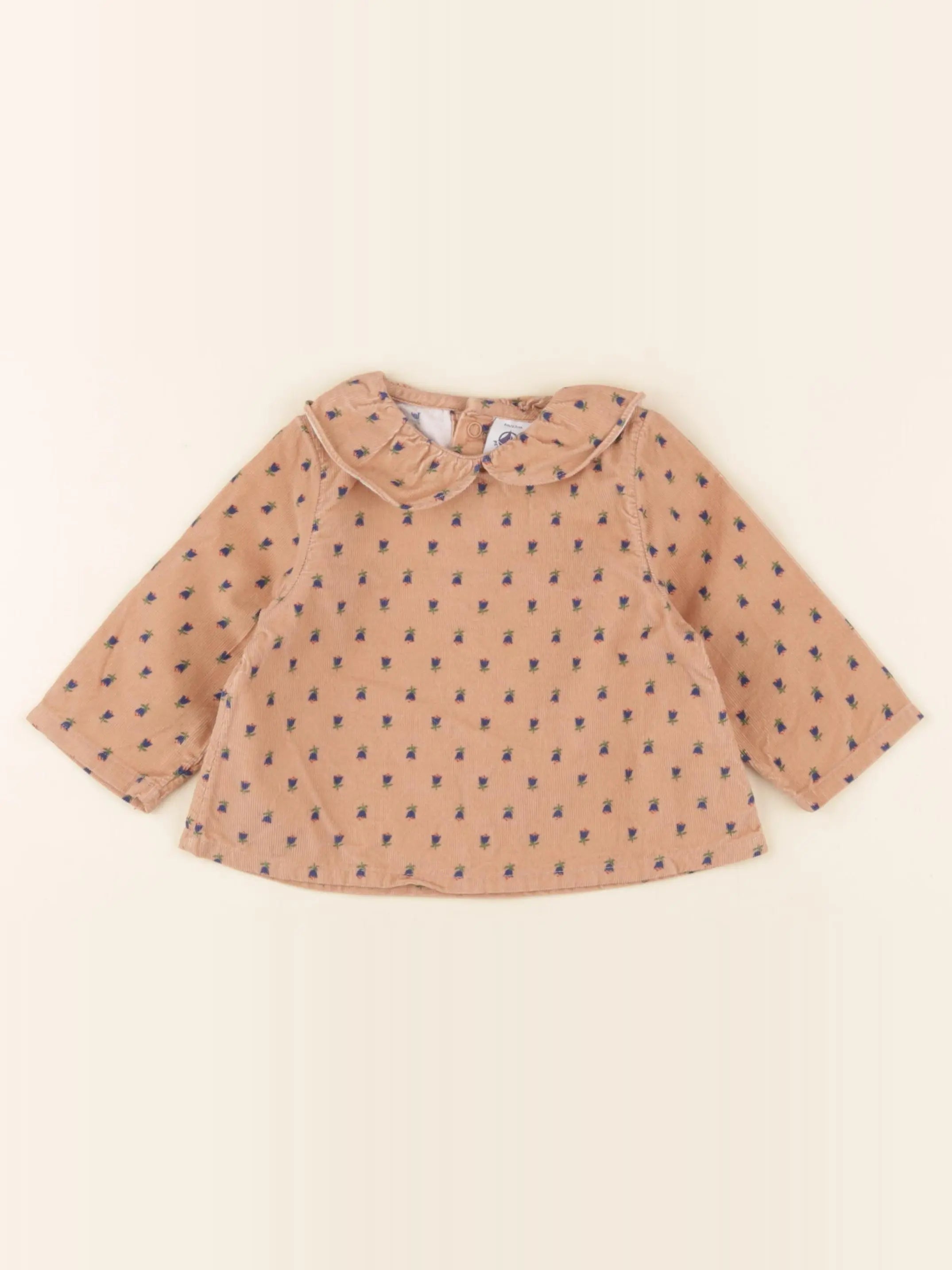 Petit Bateau - blouse marron - 6 mois