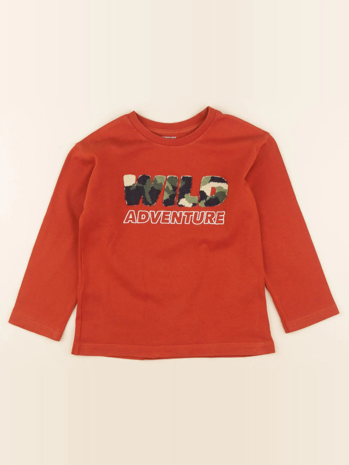 Vertbaudet - sweat rouge - 6 ans