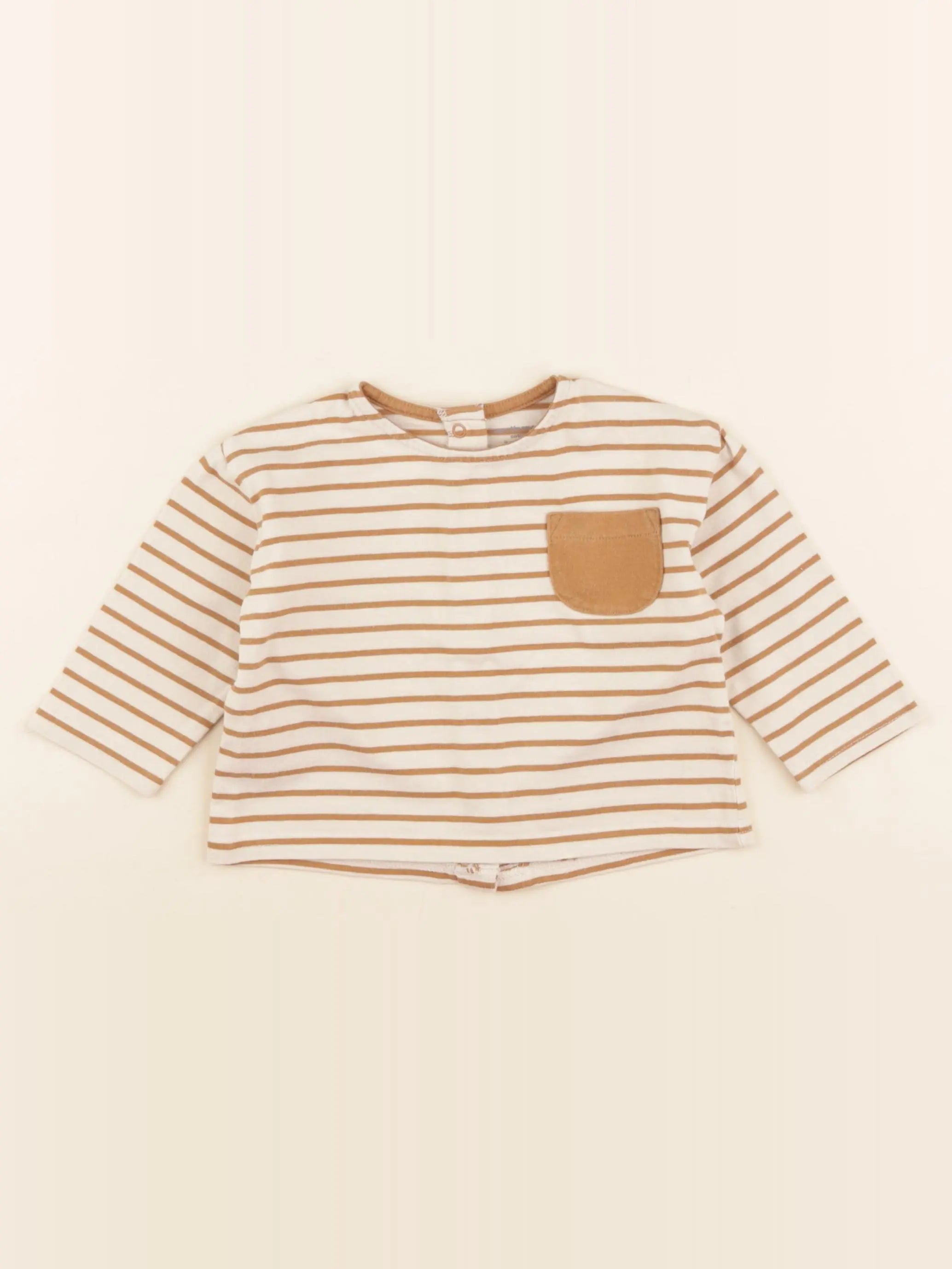 Vertbaudet - tee-shirt marron - 9 mois
