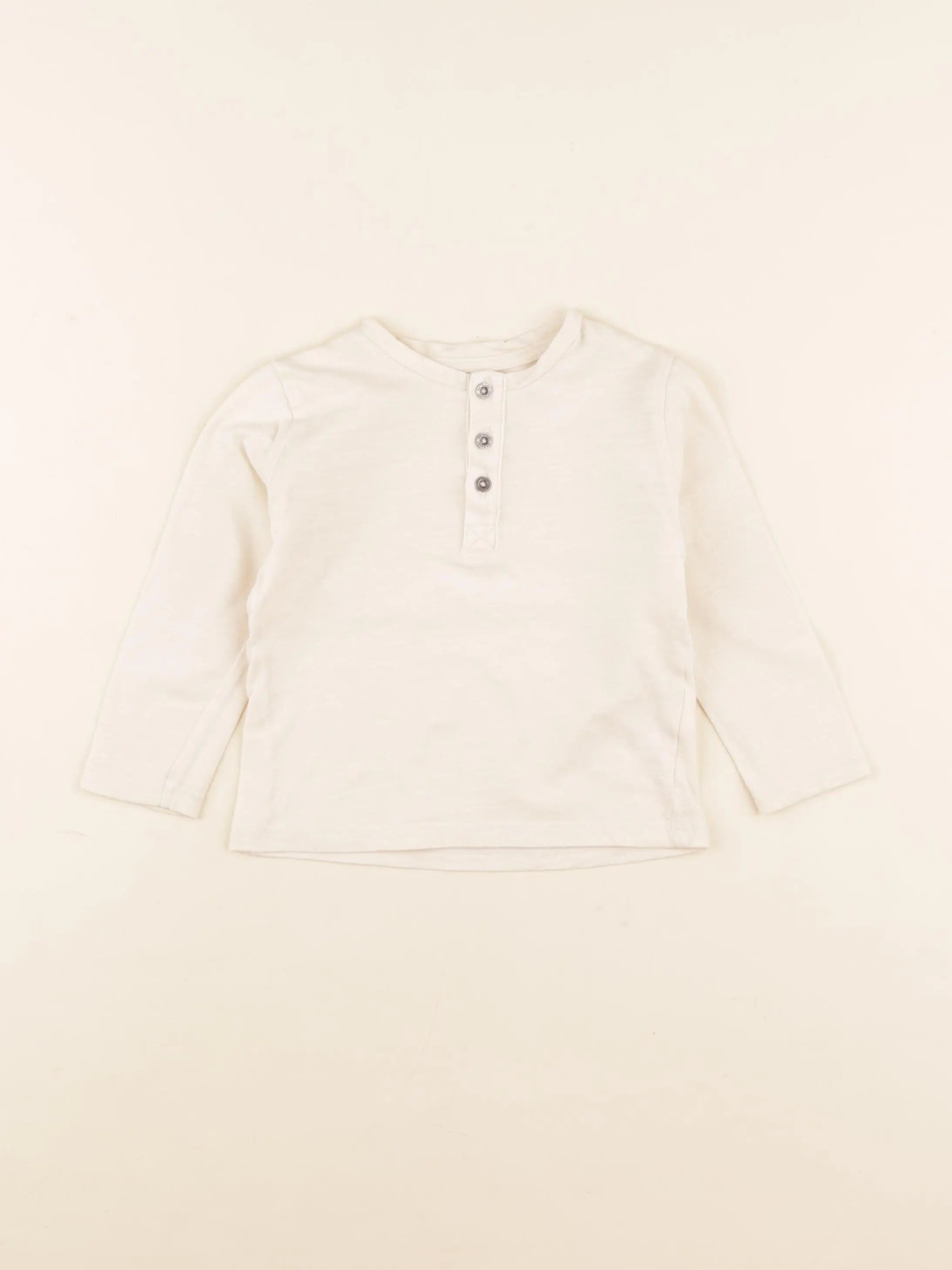 Vertbaudet - tee-shirt beige - 12 mois