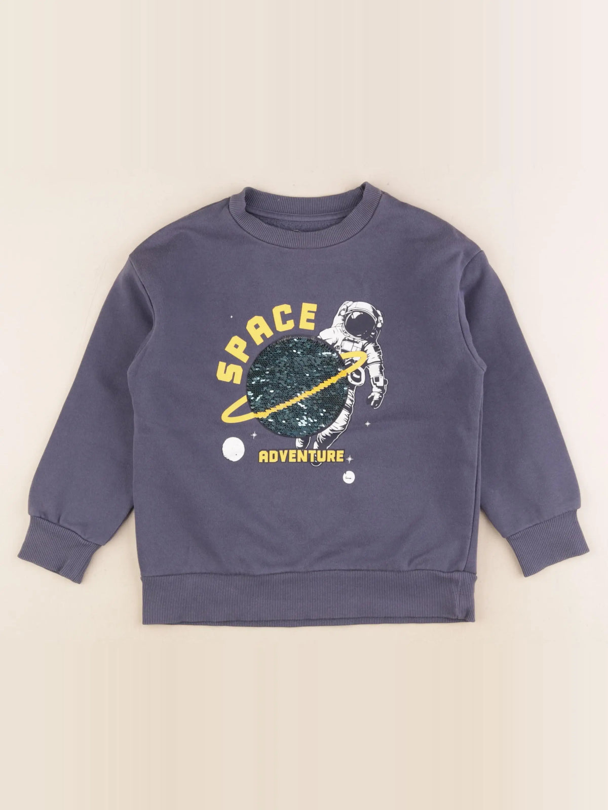 Vertbaudet - sweat bleu - 6 ans