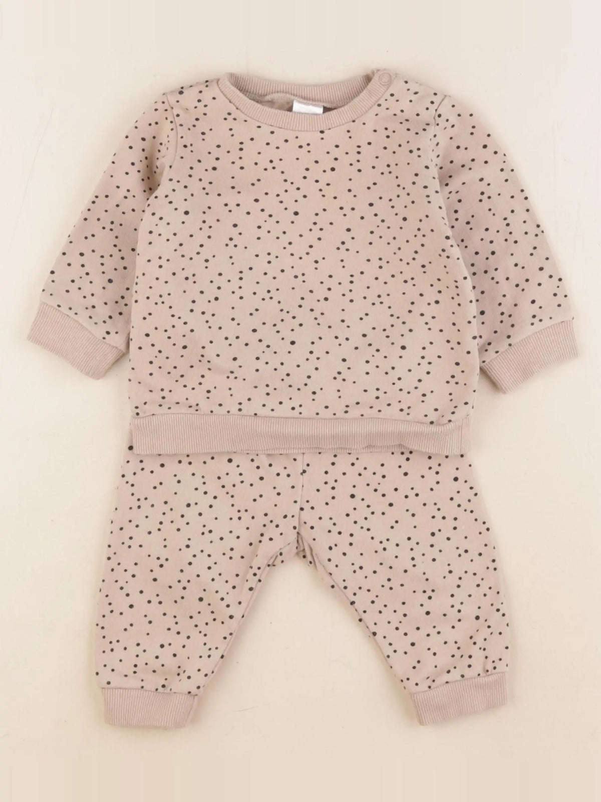 H&M - ensemble marron, noir - 4/6 mois