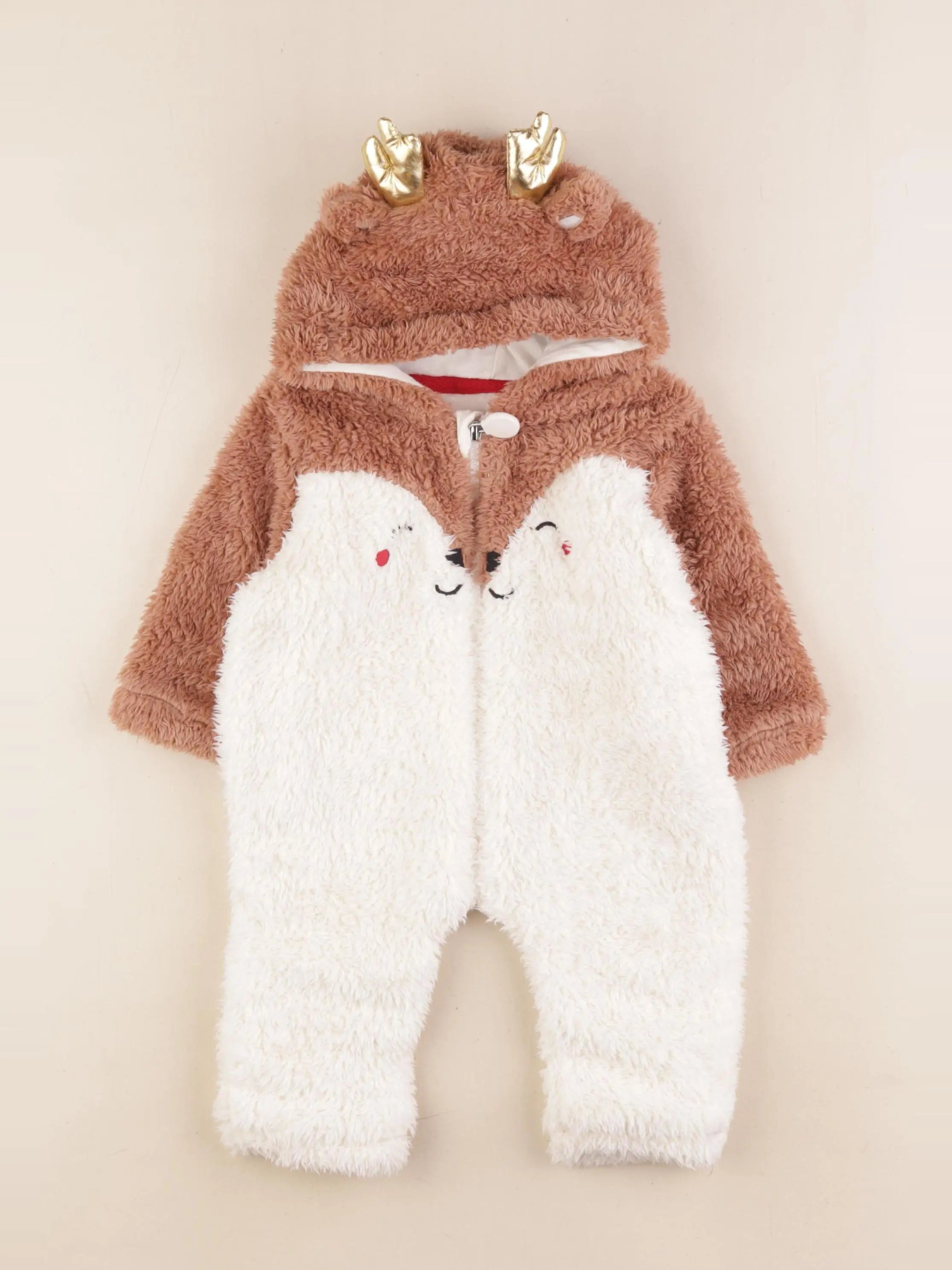 Vertbaudet - sur-pyjama marron - 6 mois