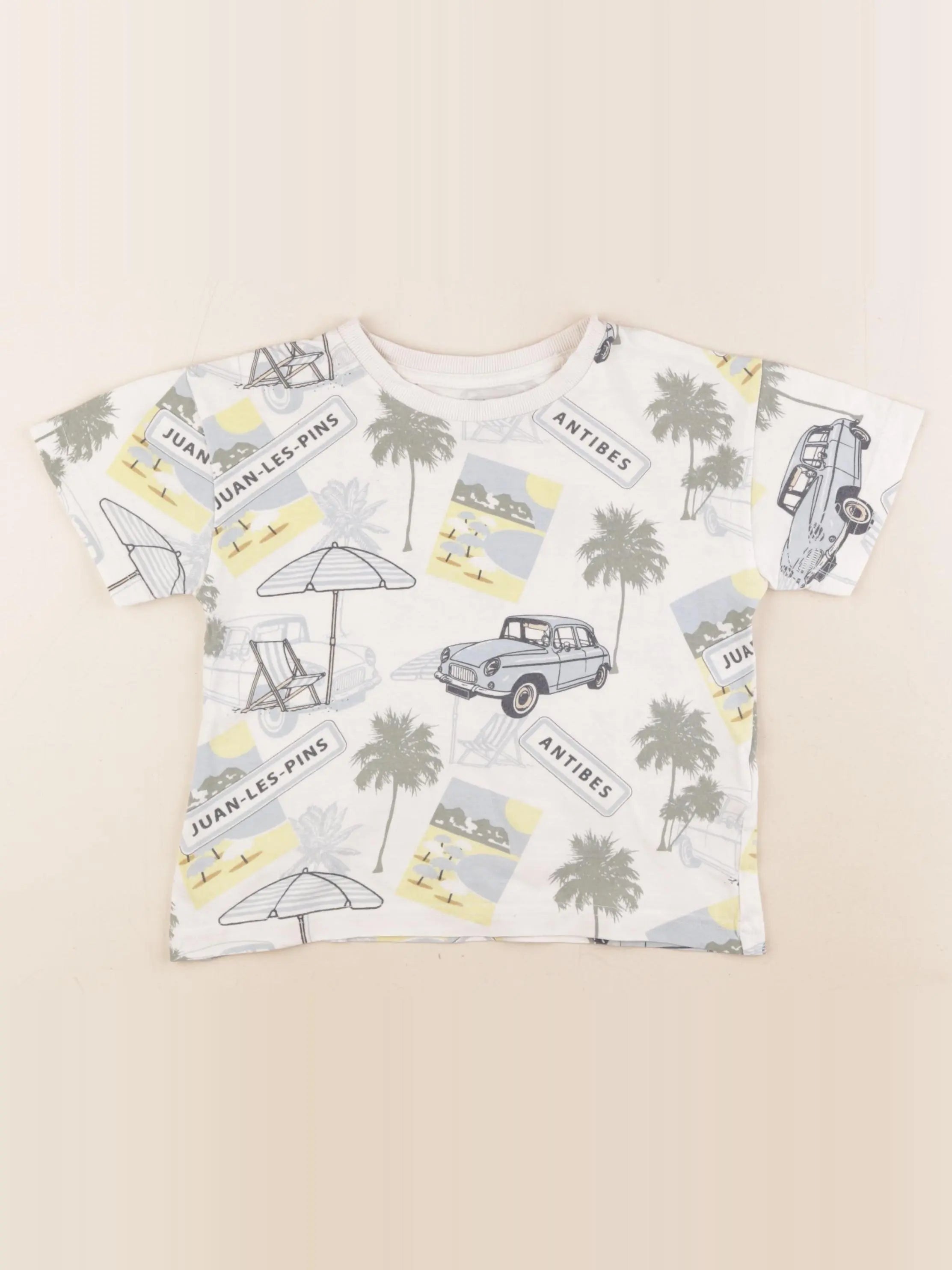 Vertbaudet - tee-shirt beige - 4 ans
