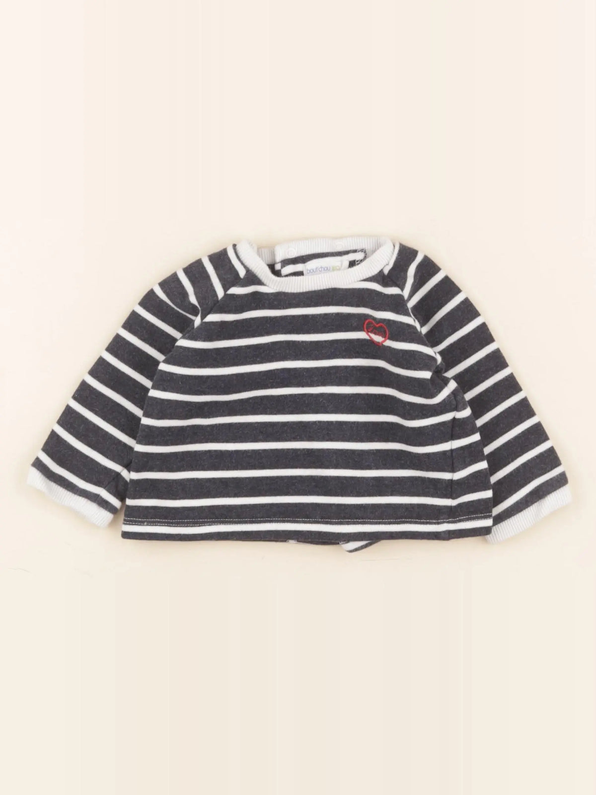 Boutchou - sweat bleu - 6 mois