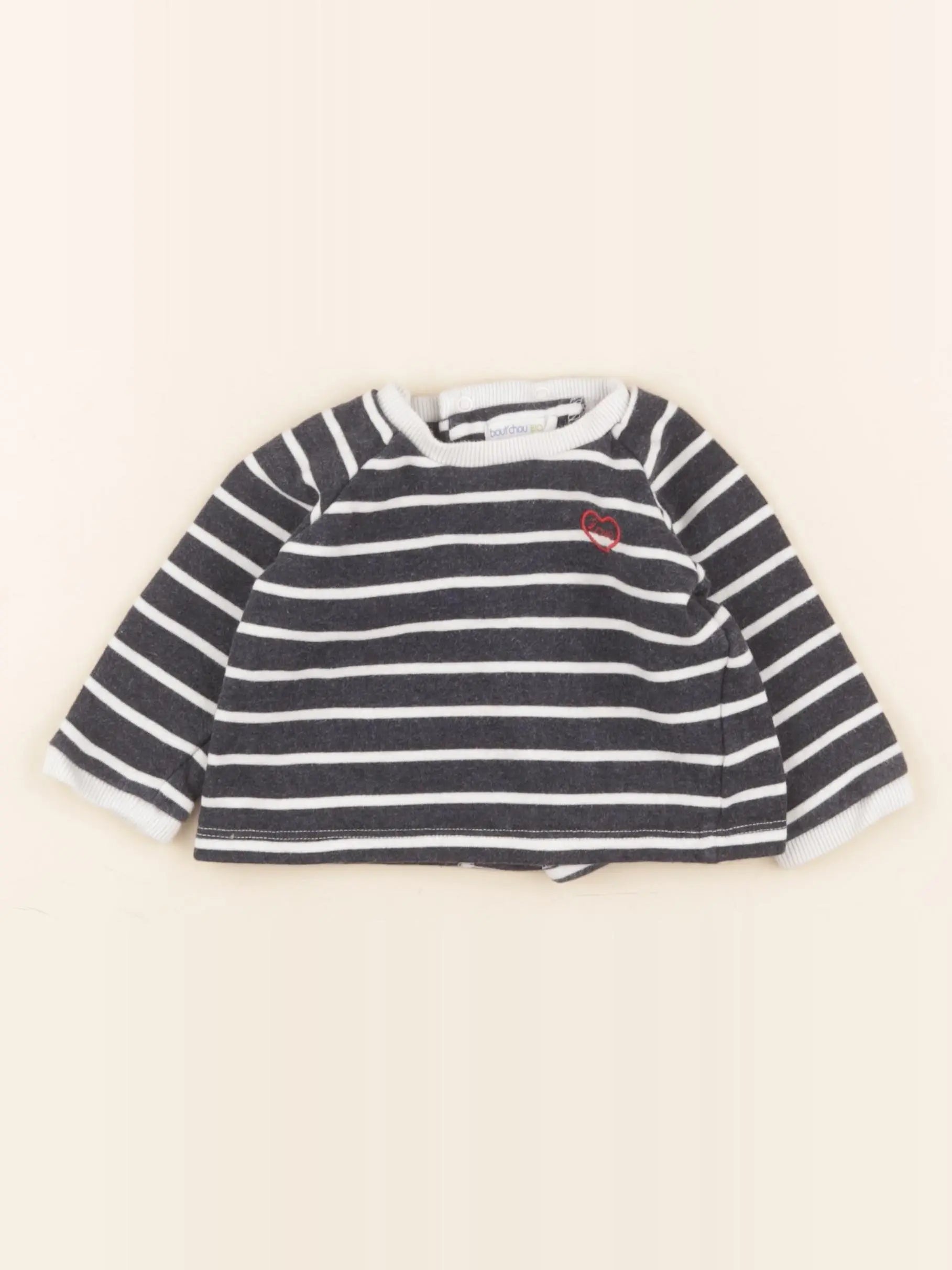Boutchou - sweat bleu - 6 mois