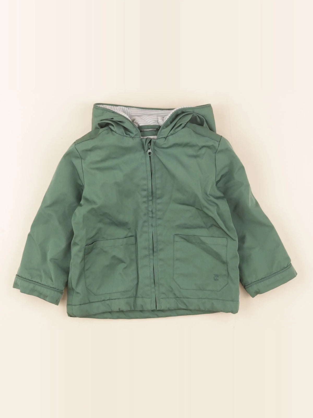 Cyrillus - veste doublé vert - 24 mois