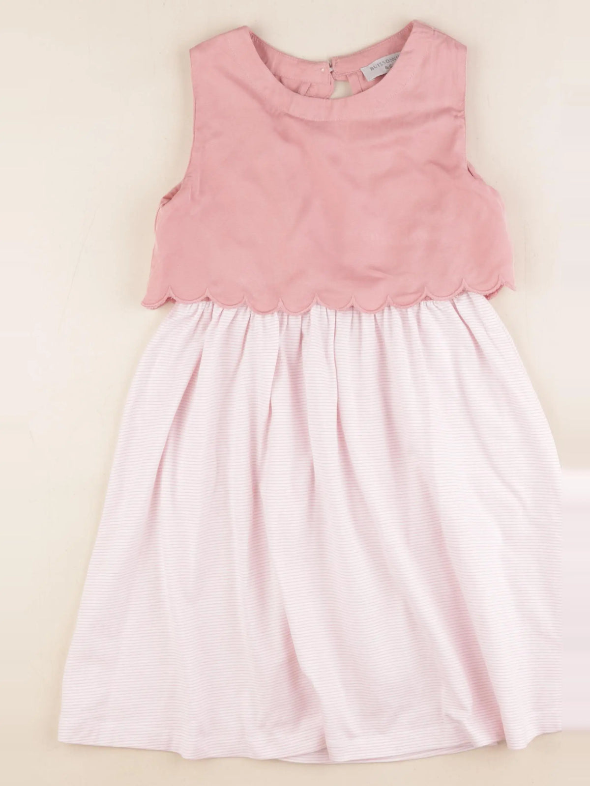 Buissonnière - robe blanc, rose - 8 ans