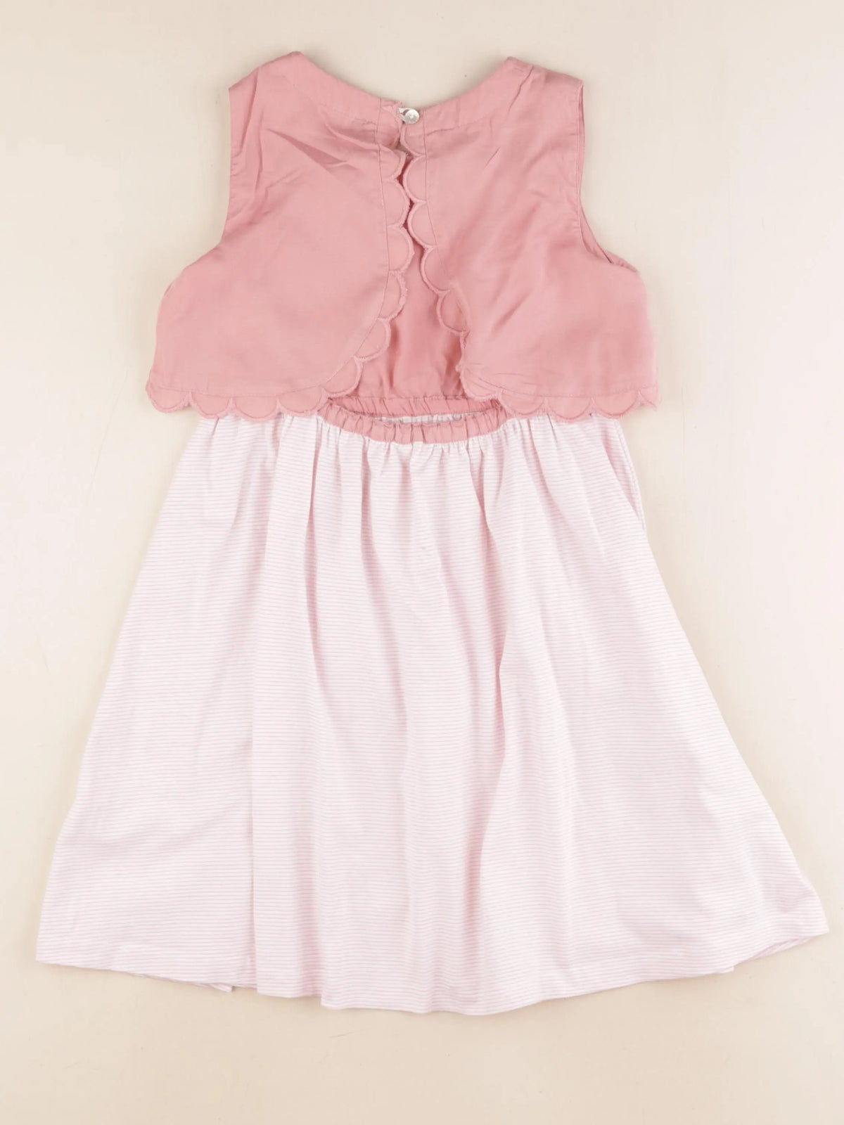 Buissonnière - robe blanc, rose - 8 ans