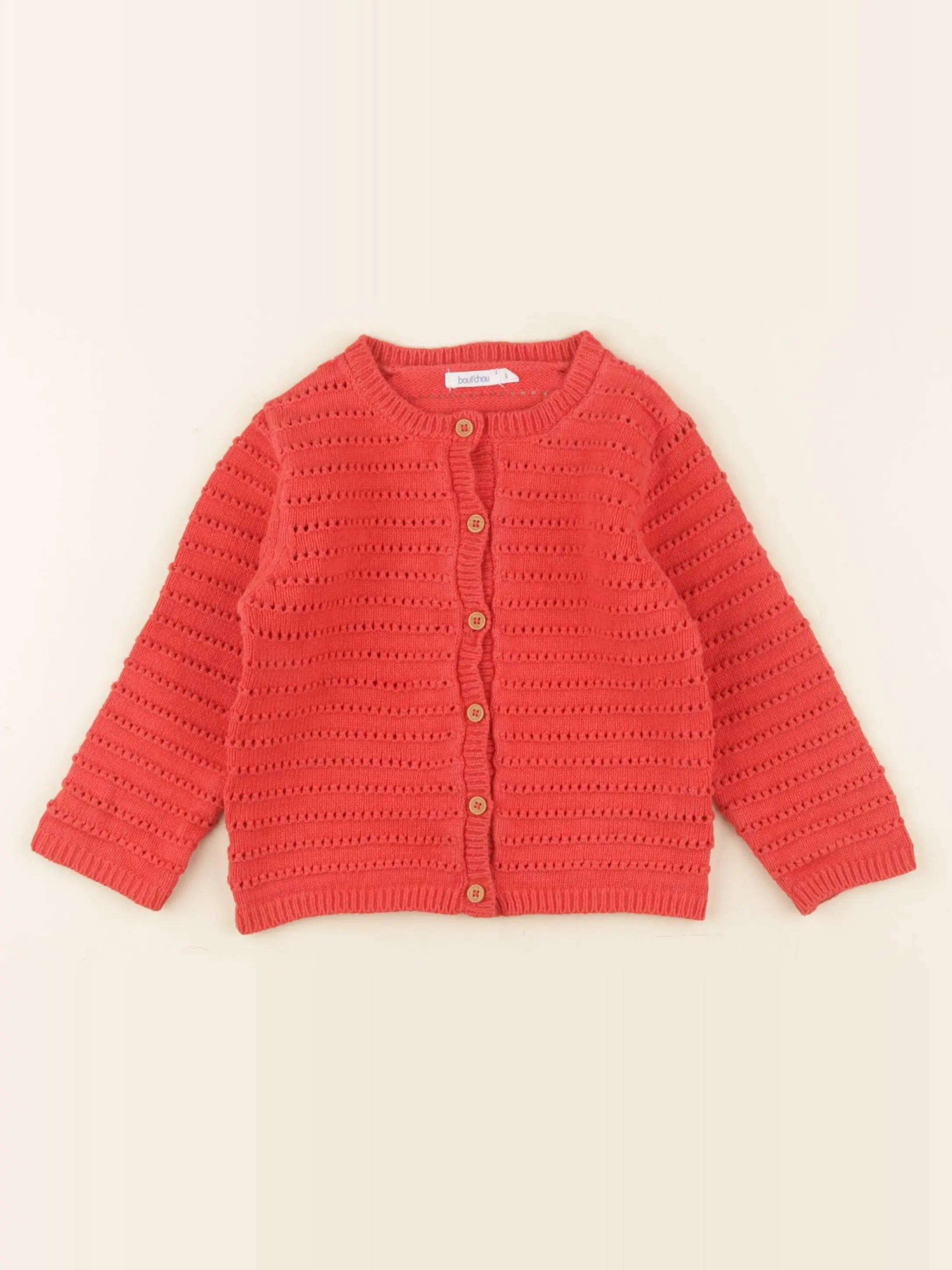 Boutchou - gilet rouge - 24 mois