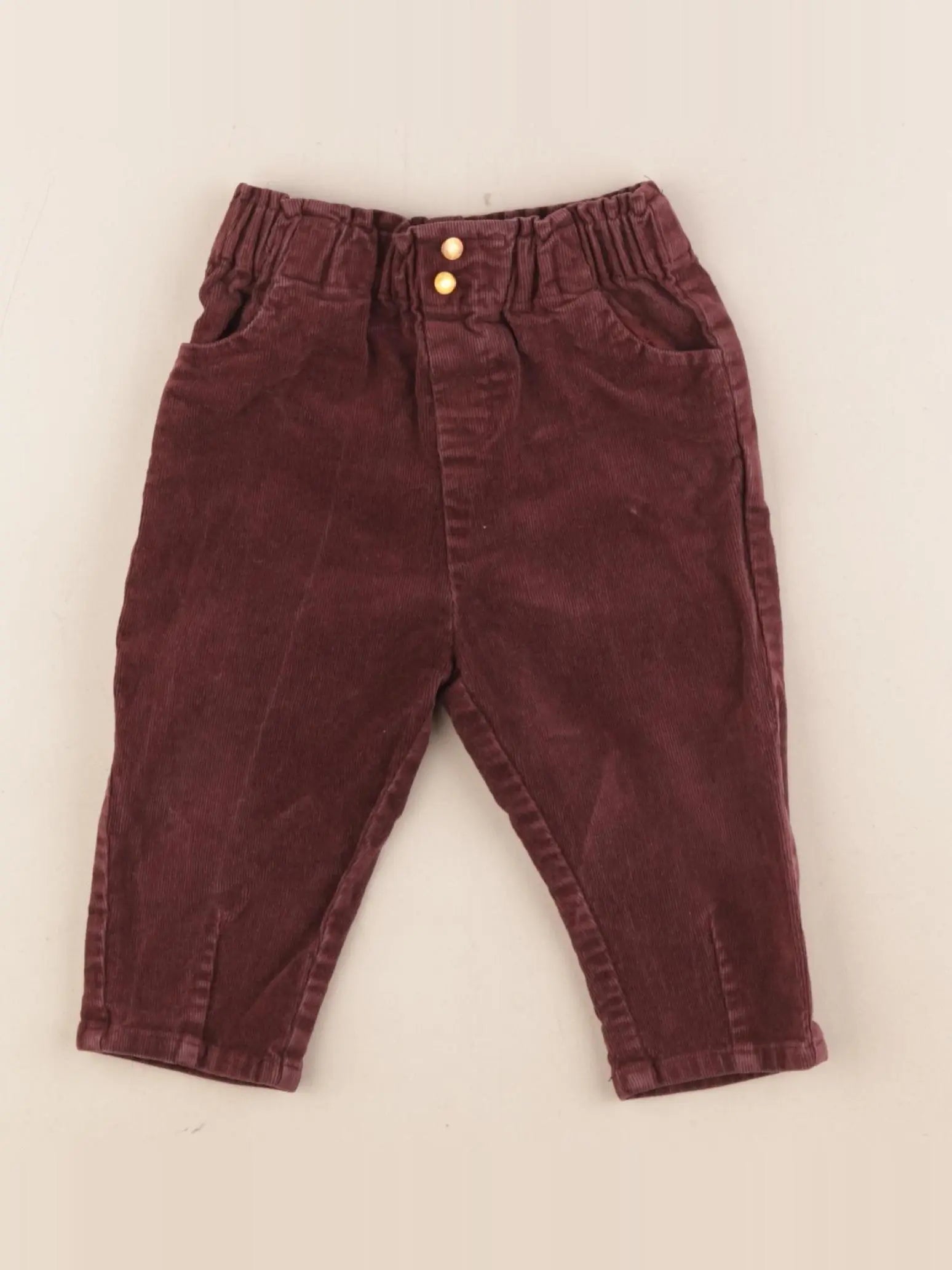 Vertbaudet - pantalon rouge - 12 mois