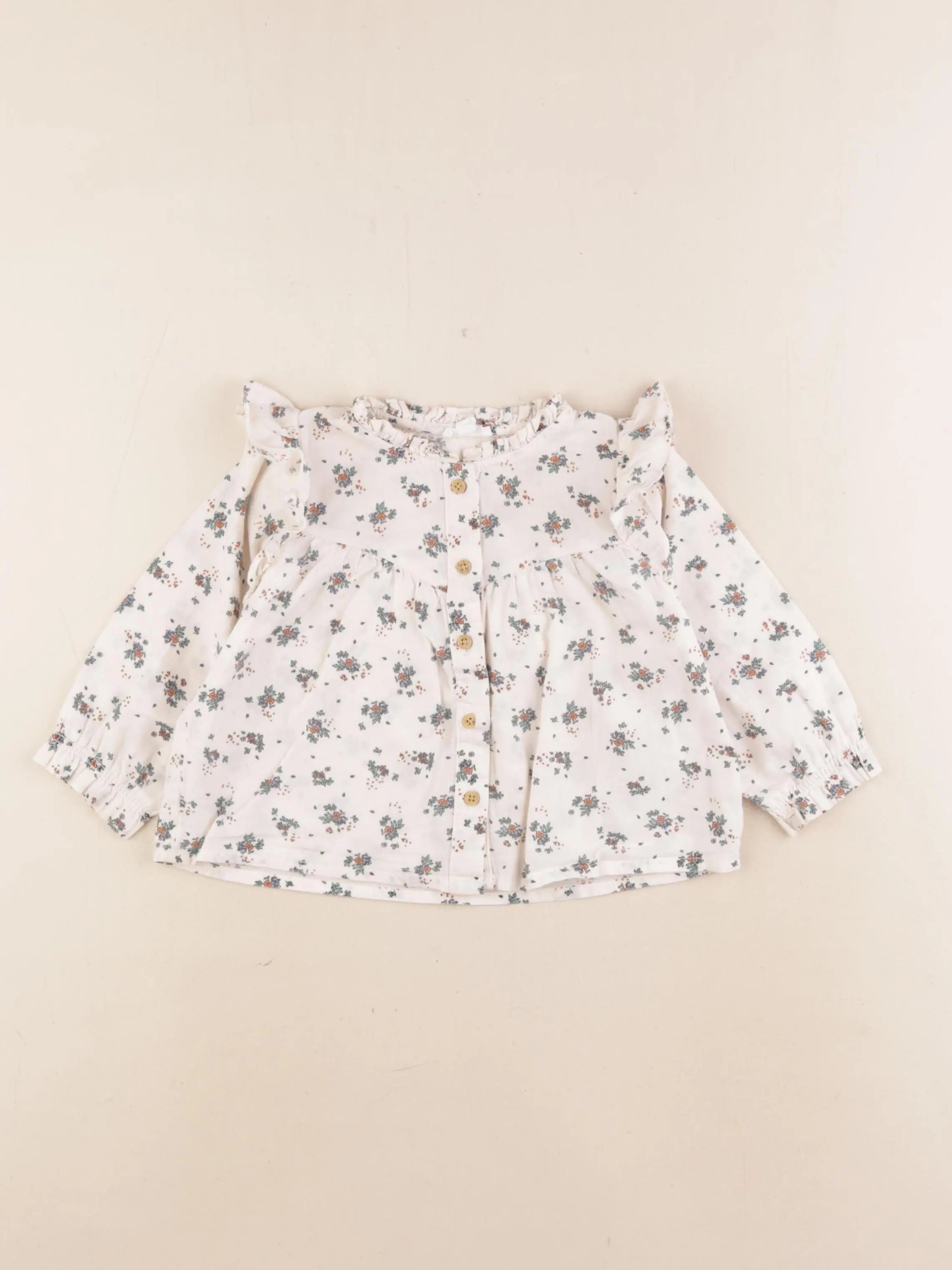 Vertbaudet - blouse beige - 12 mois