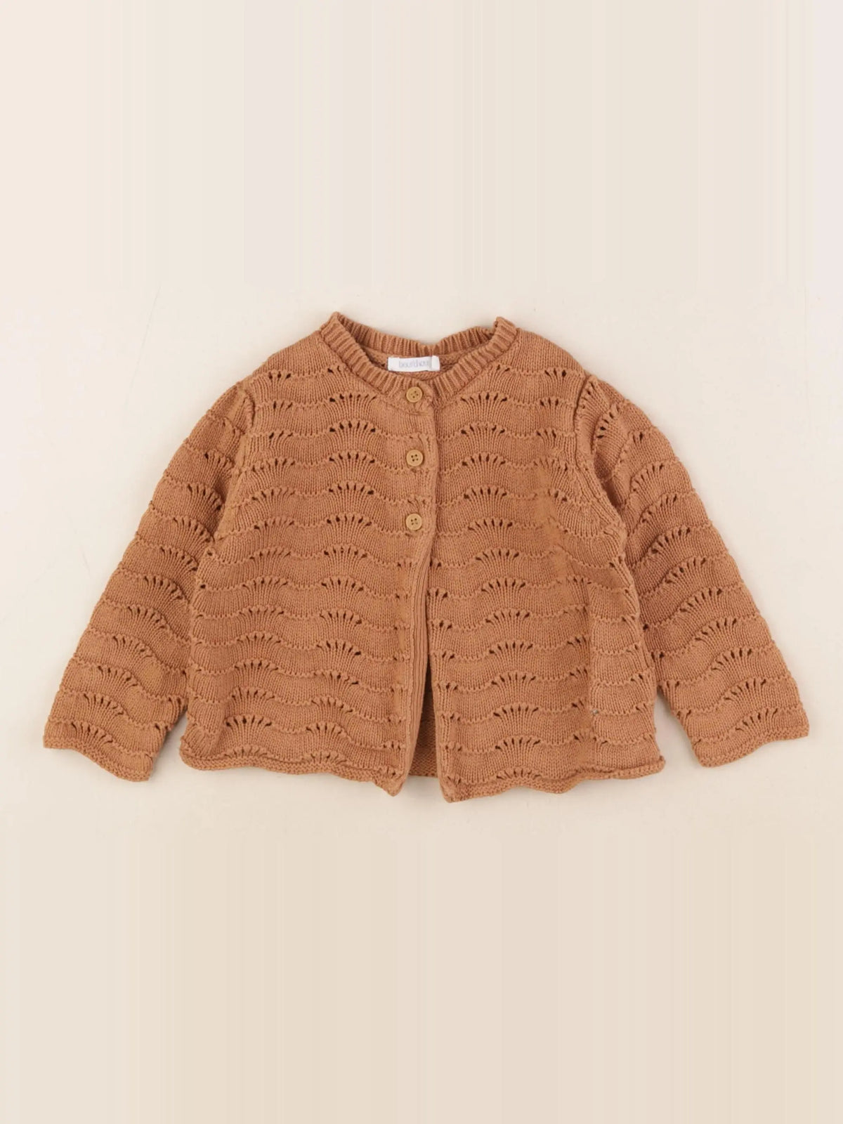 Boutchou - gilet marron - 12 mois