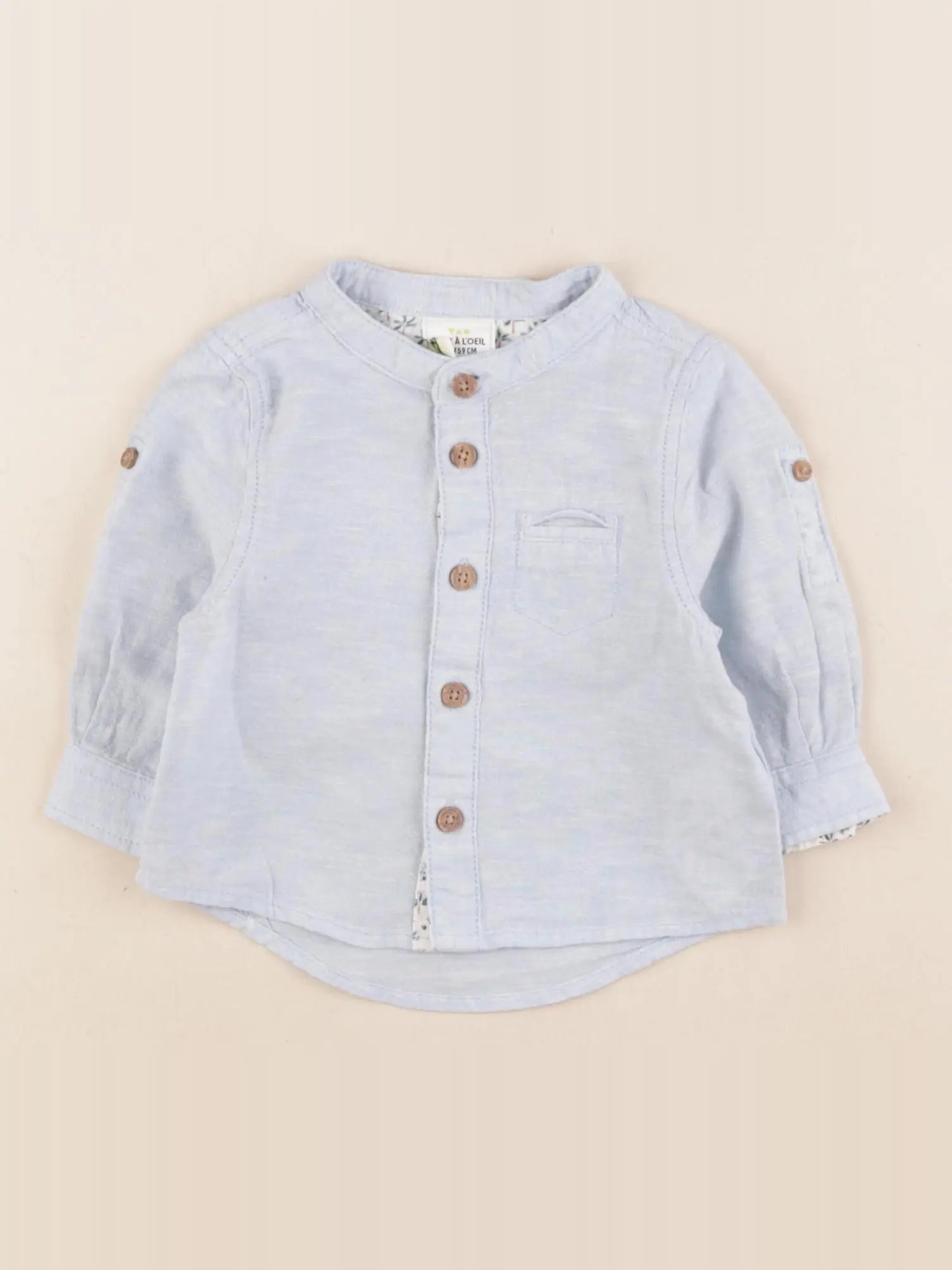 Tape à l'oeil - chemise bleu - 3 mois