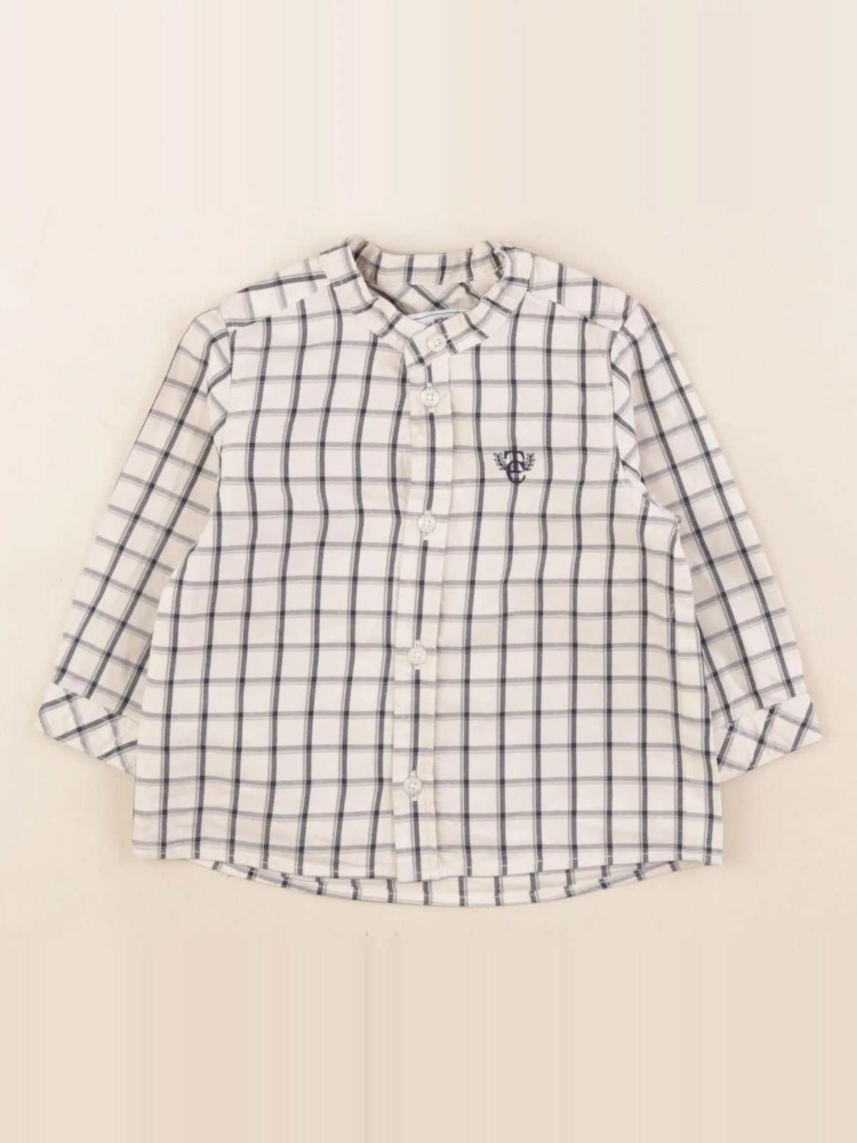 Tartine & Chocolat - chemise beige, bleu - 9 mois
