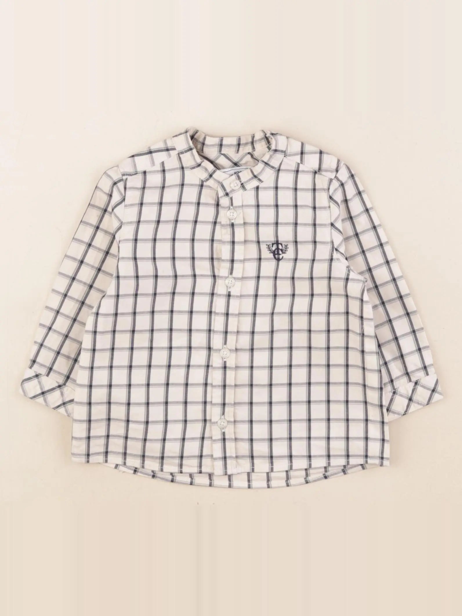 Tartine & Chocolat - chemise beige, bleu - 9 mois