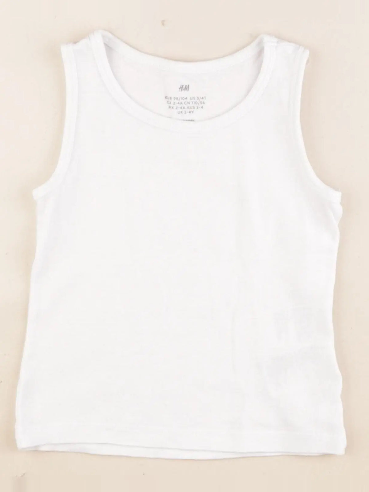 H&M - maillot de corps blanc - 2/4 ans
