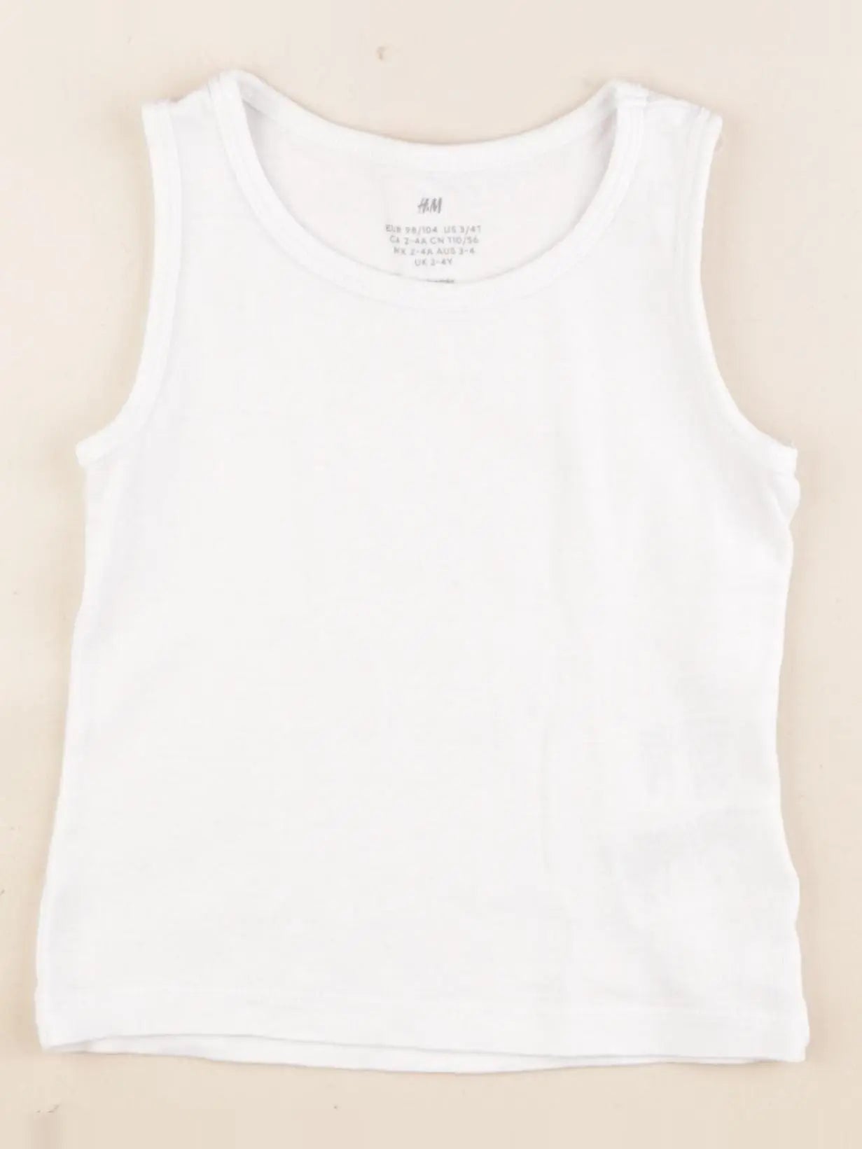 H&M - maillot de corps blanc - 2/4 ans