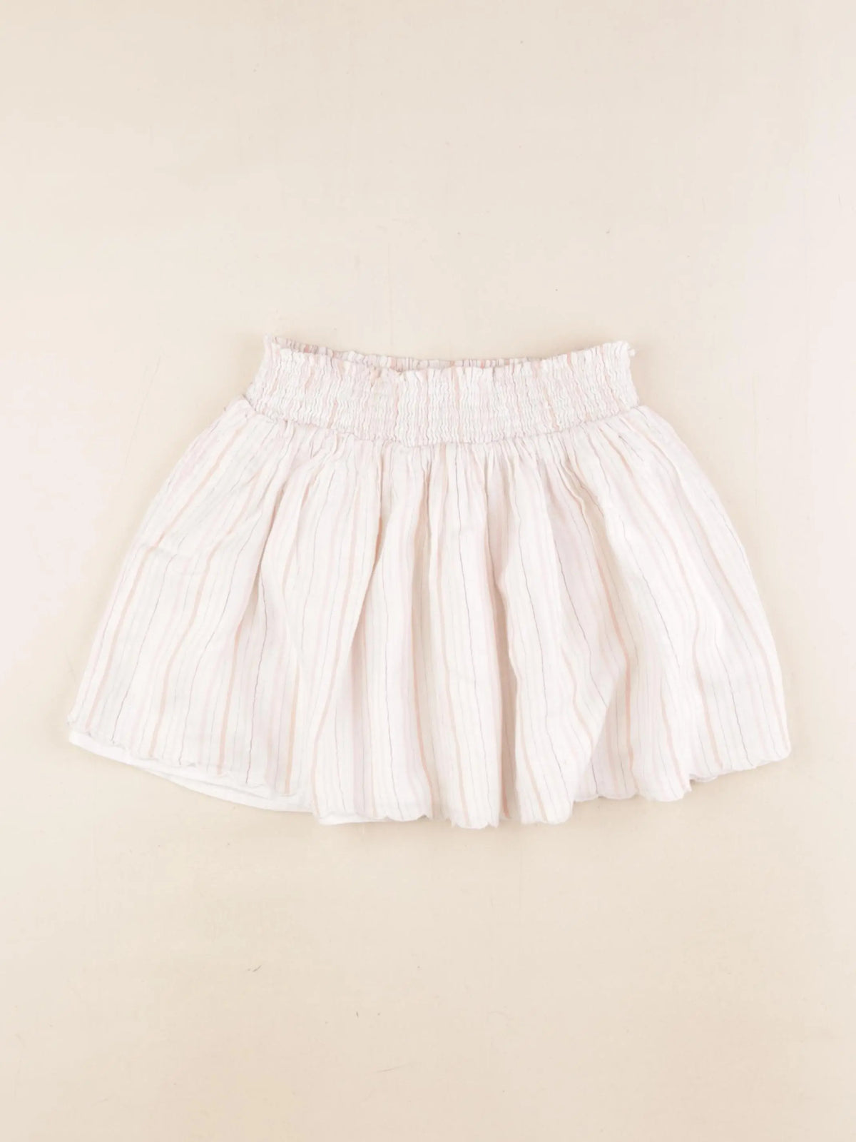 Vertbaudet - jupe blanc, rose - 7 ans