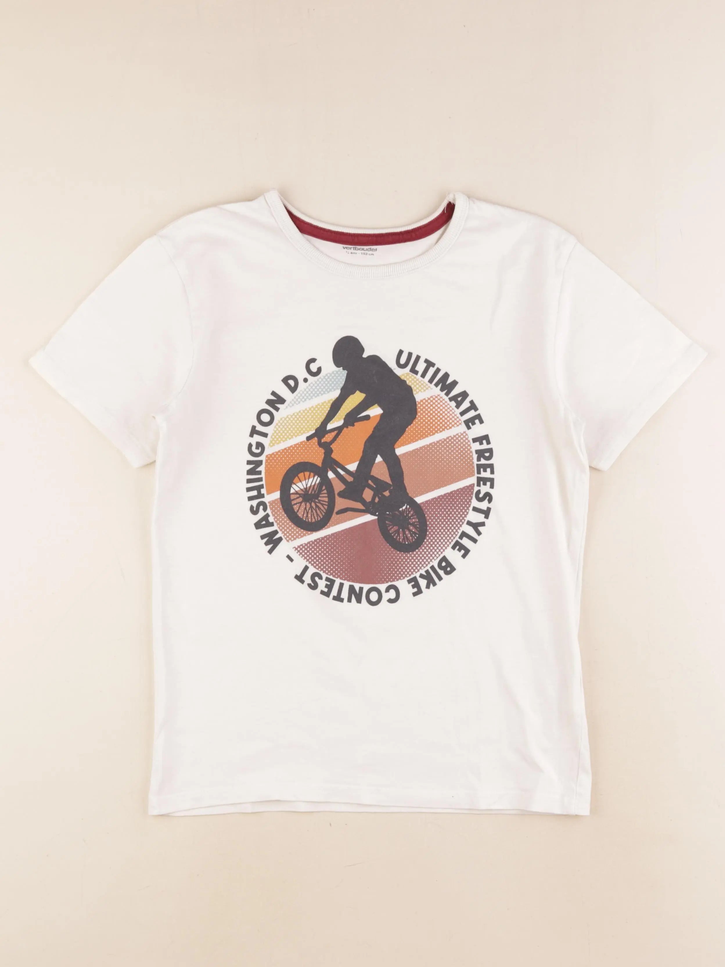 Vertbaudet - tee-shirt beige - 12 ans