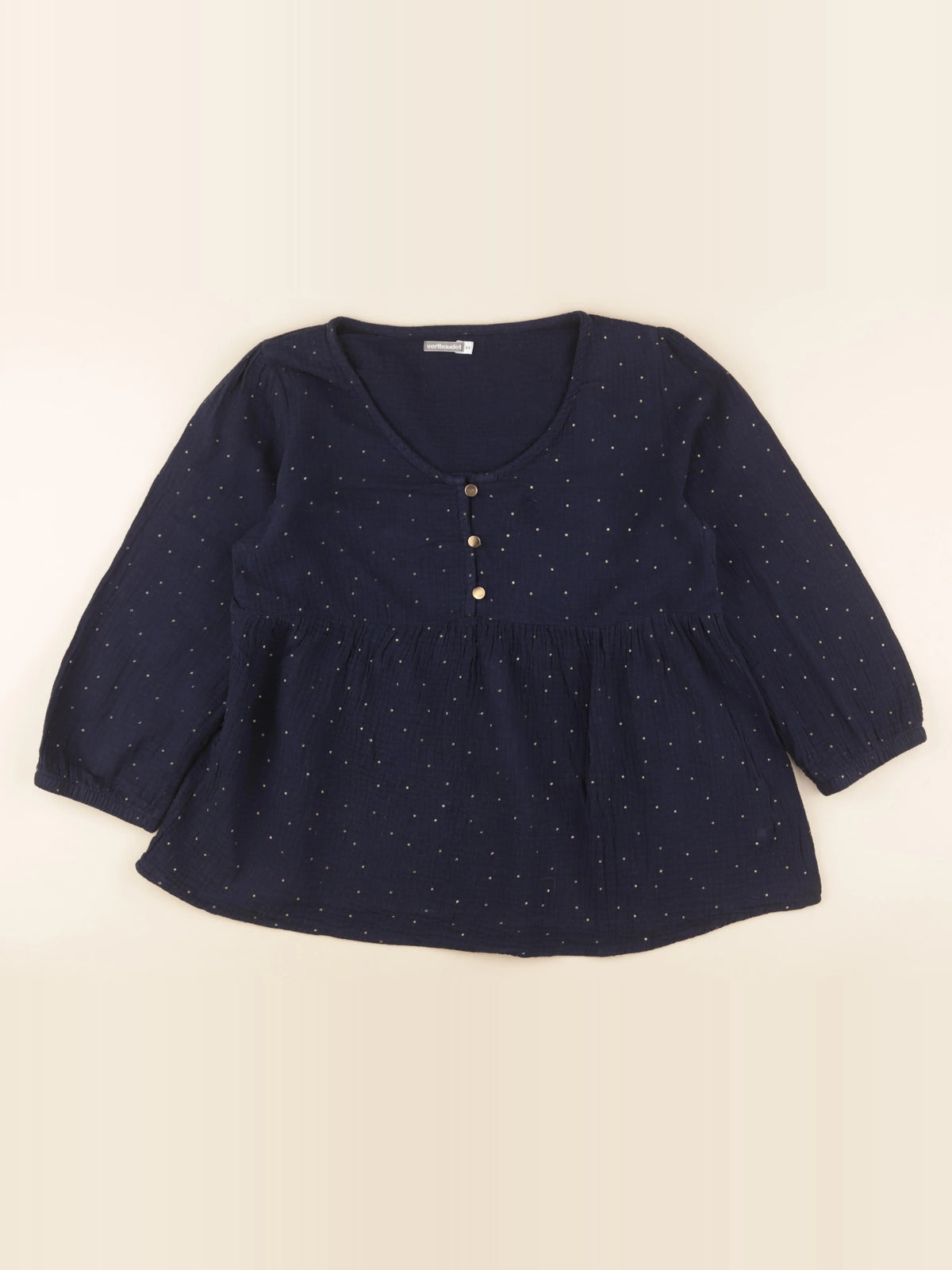 Vertbaudet - blouse allaitement bleu, or - 44