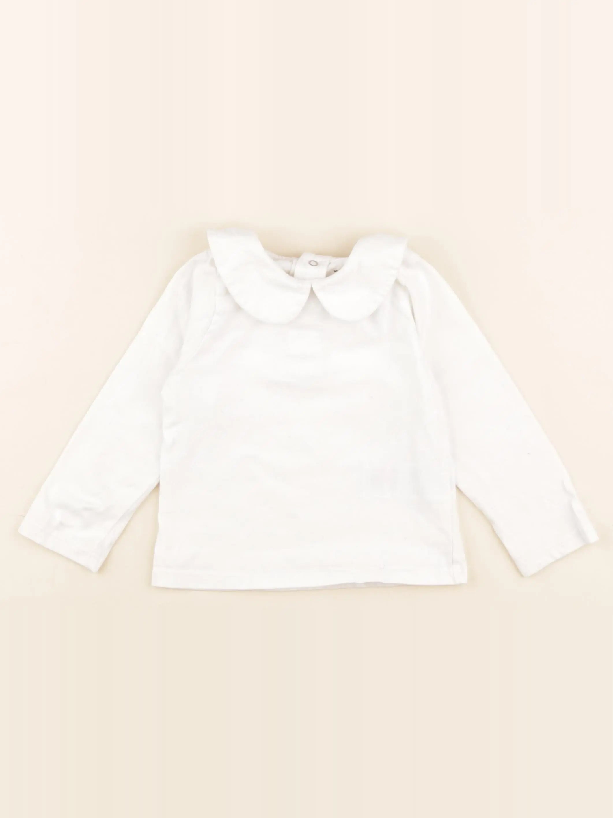 Vertbaudet - polo blanc - 2 ans